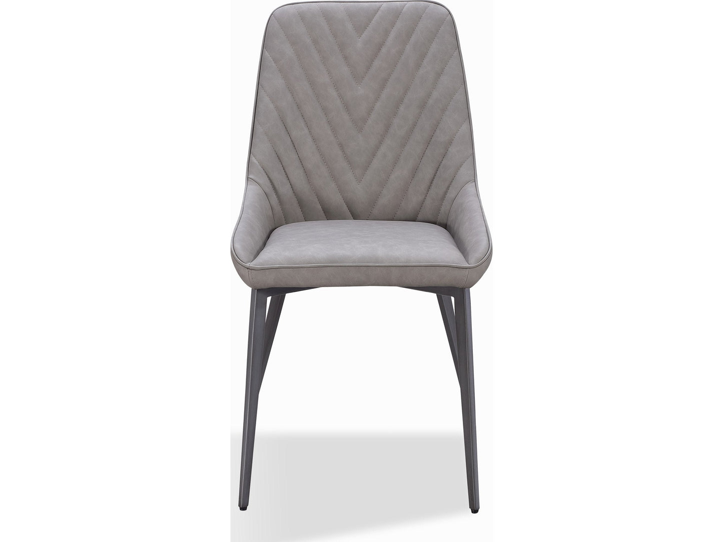 Lucia Anchor Gray/Gunmetal Metal Leg Upholstered Dining Chair (Set of 2) - Ornate Home