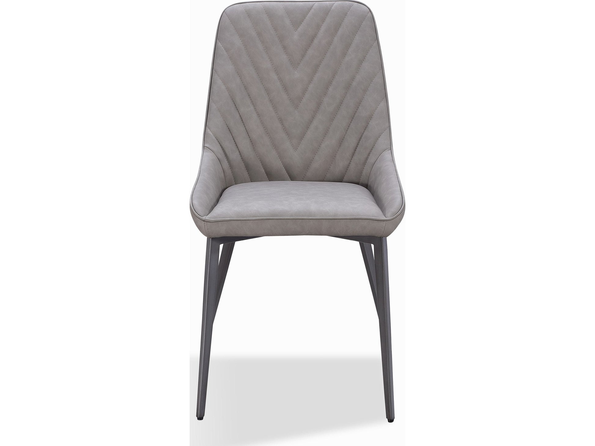 Lucia Anchor Gray/Gunmetal Metal Leg Upholstered Dining Chair (Set of 2) - Ornate Home
