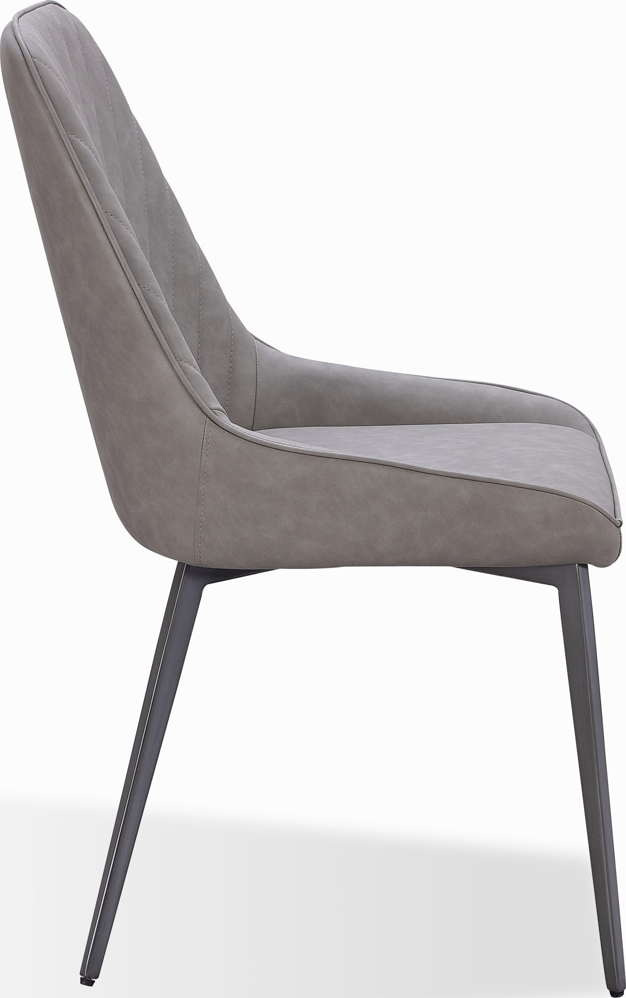 Lucia Anchor Gray/Gunmetal Metal Leg Upholstered Dining Chair (Set of 2) - Ornate Home
