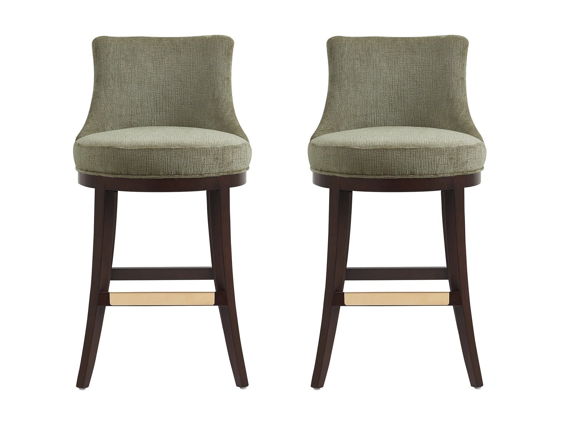 Lucia Barstool in Leaf Green (set of 2) - Ornate Home