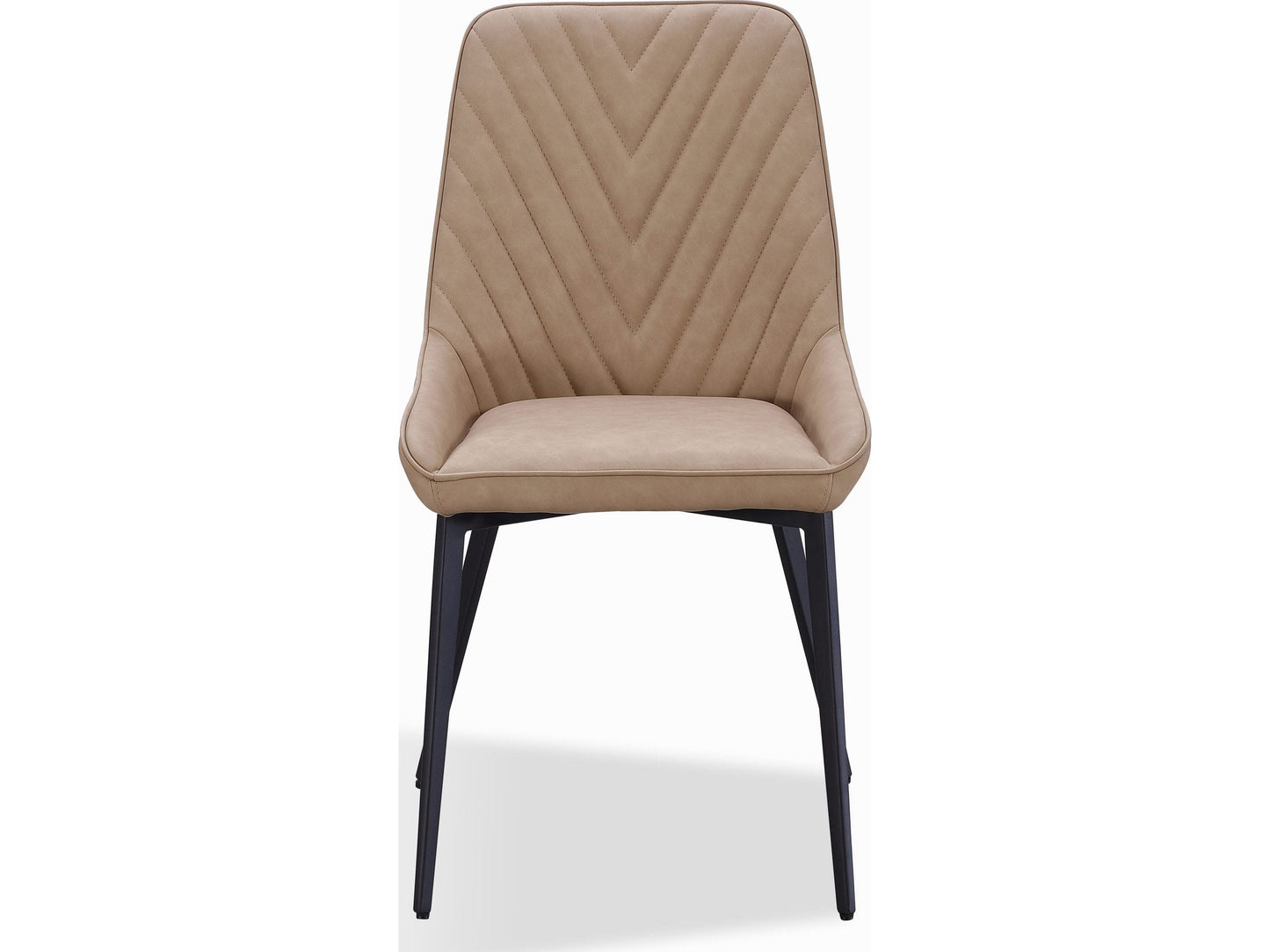 Lucia Honey/Matte Black Metal Leg Upholstered Dining Chair (Set of 2) - Ornate Home