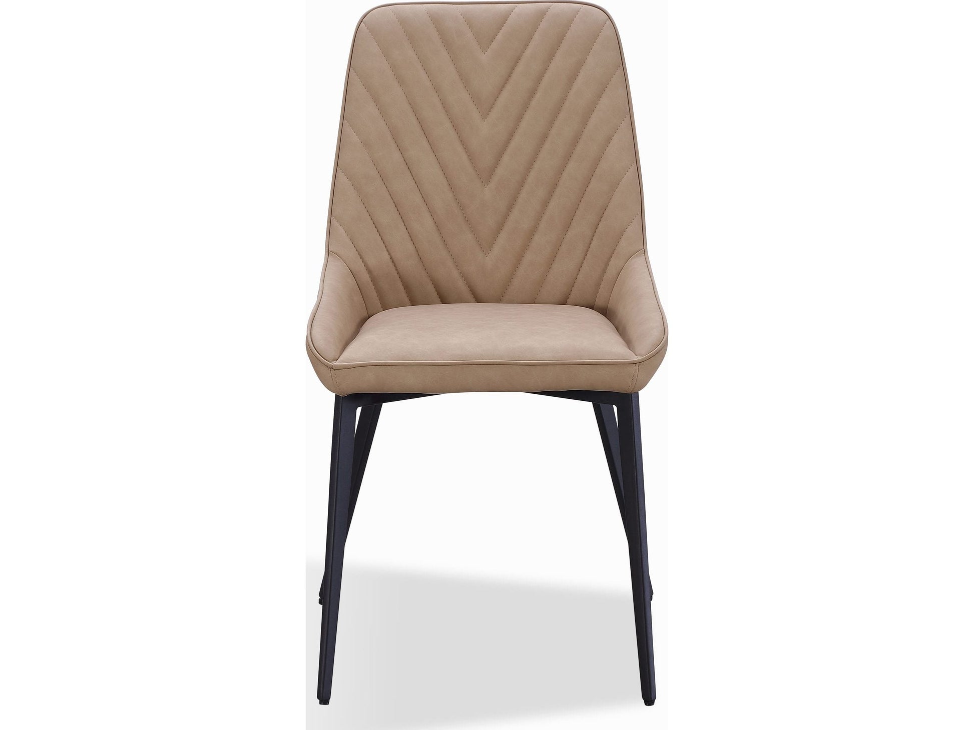 Lucia Honey/Matte Black Metal Leg Upholstered Dining Chair (Set of 2) - Ornate Home