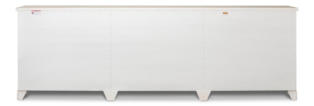 Luciana White Wood Doors Buffet - Ornate Home