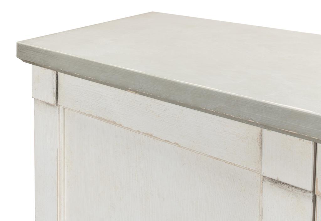 Luciana White Wood Doors Buffet - Ornate Home