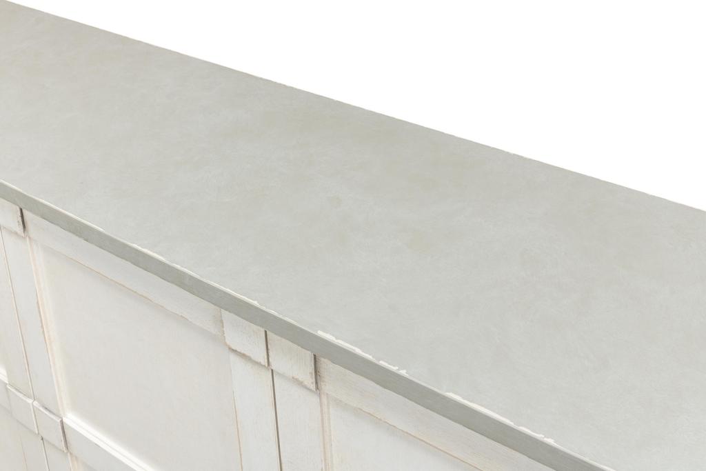 Luciana White Wood Doors Buffet - Ornate Home
