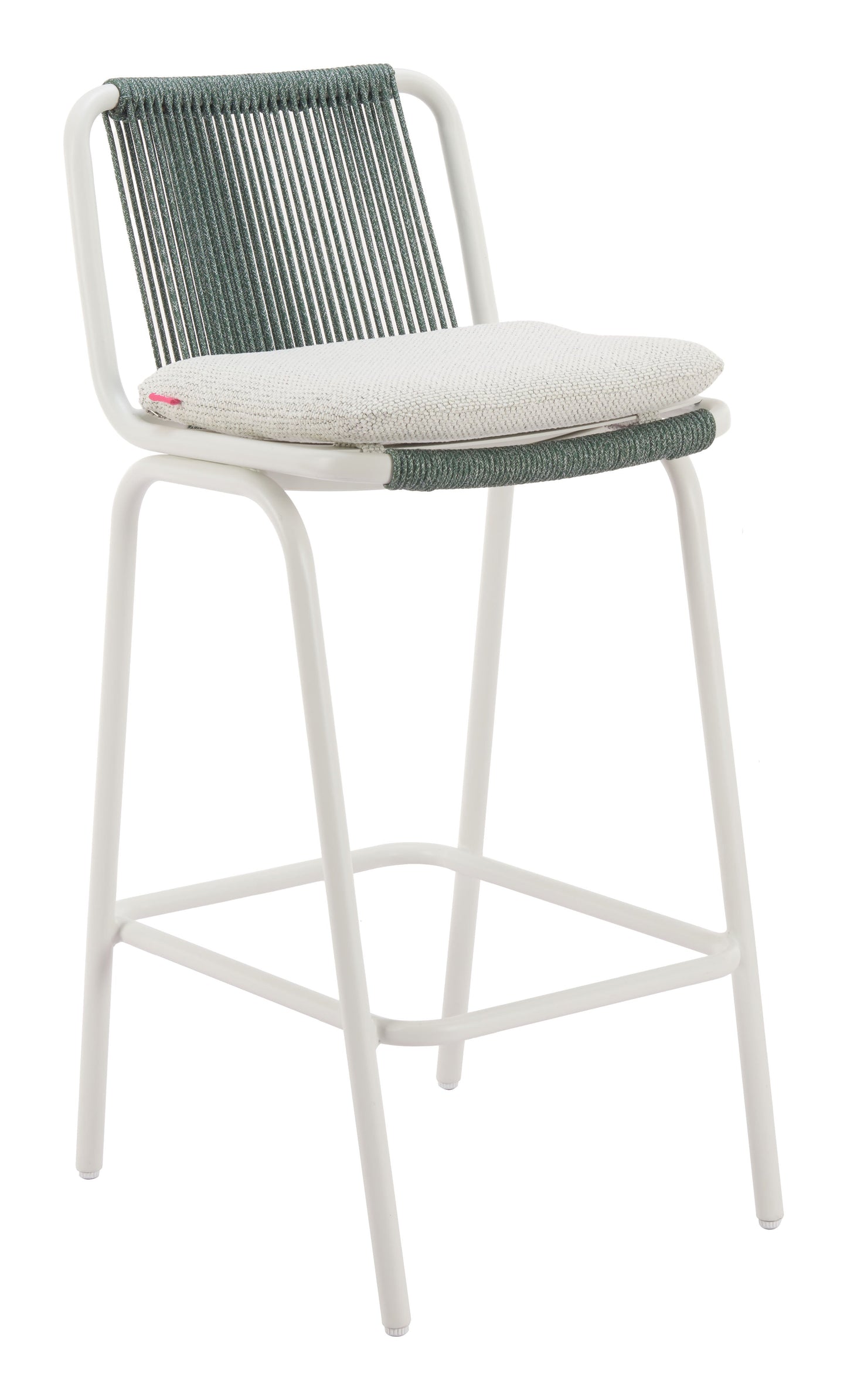 Luft White & Green Outdoor Barstool (Set of 2) - Ornate Home