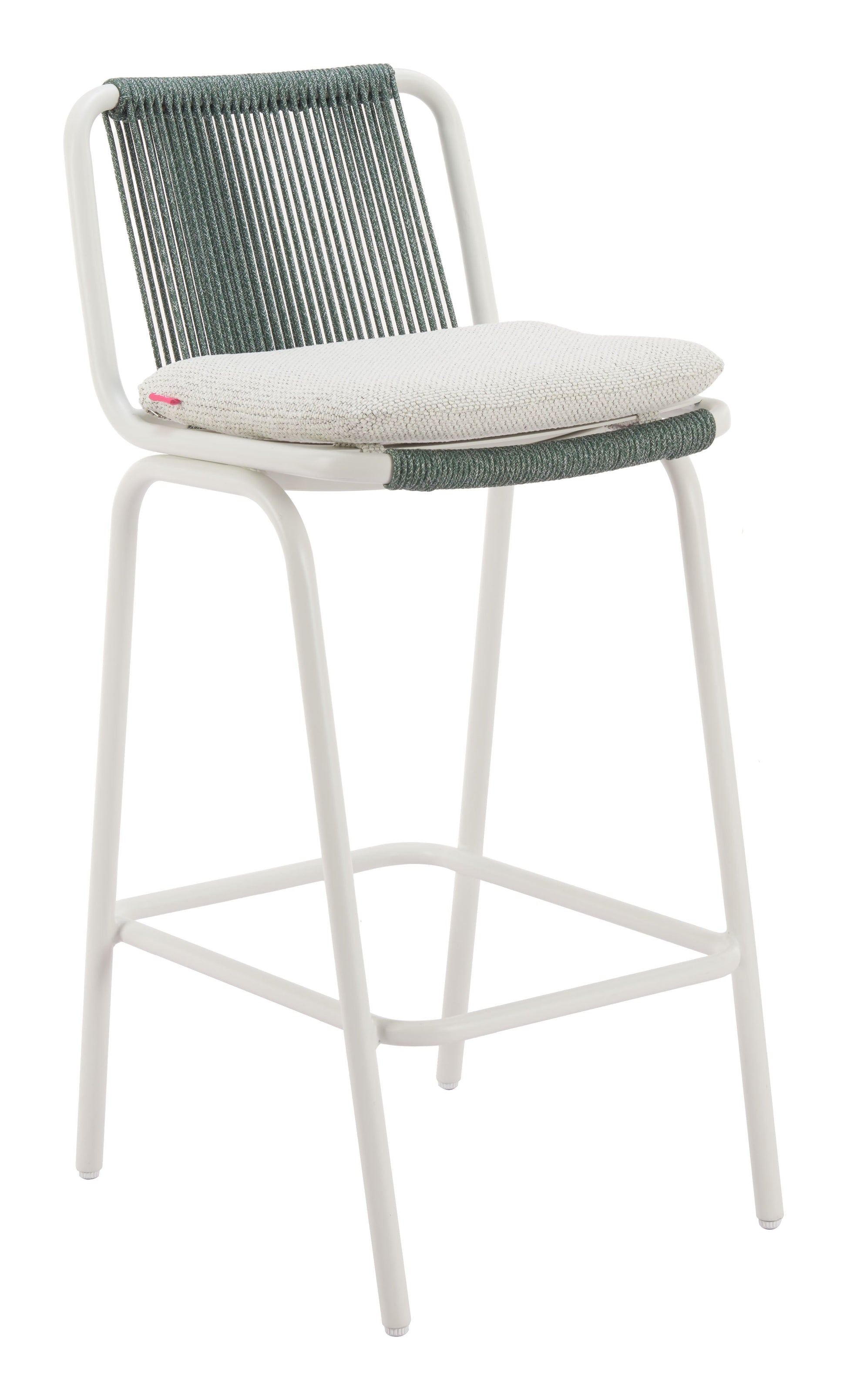 Luft White & Green Outdoor Barstool (Set of 2) - Ornate Home