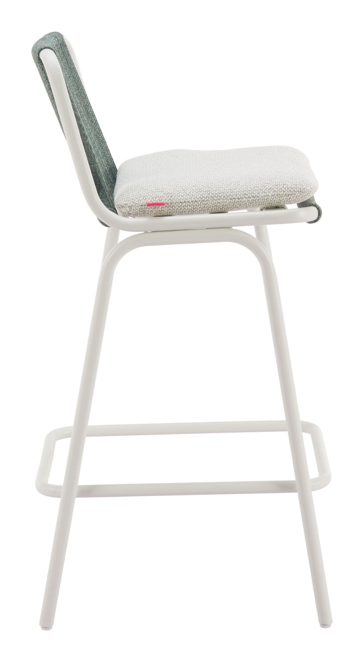 Luft White & Green Outdoor Barstool (Set of 2) - Ornate Home
