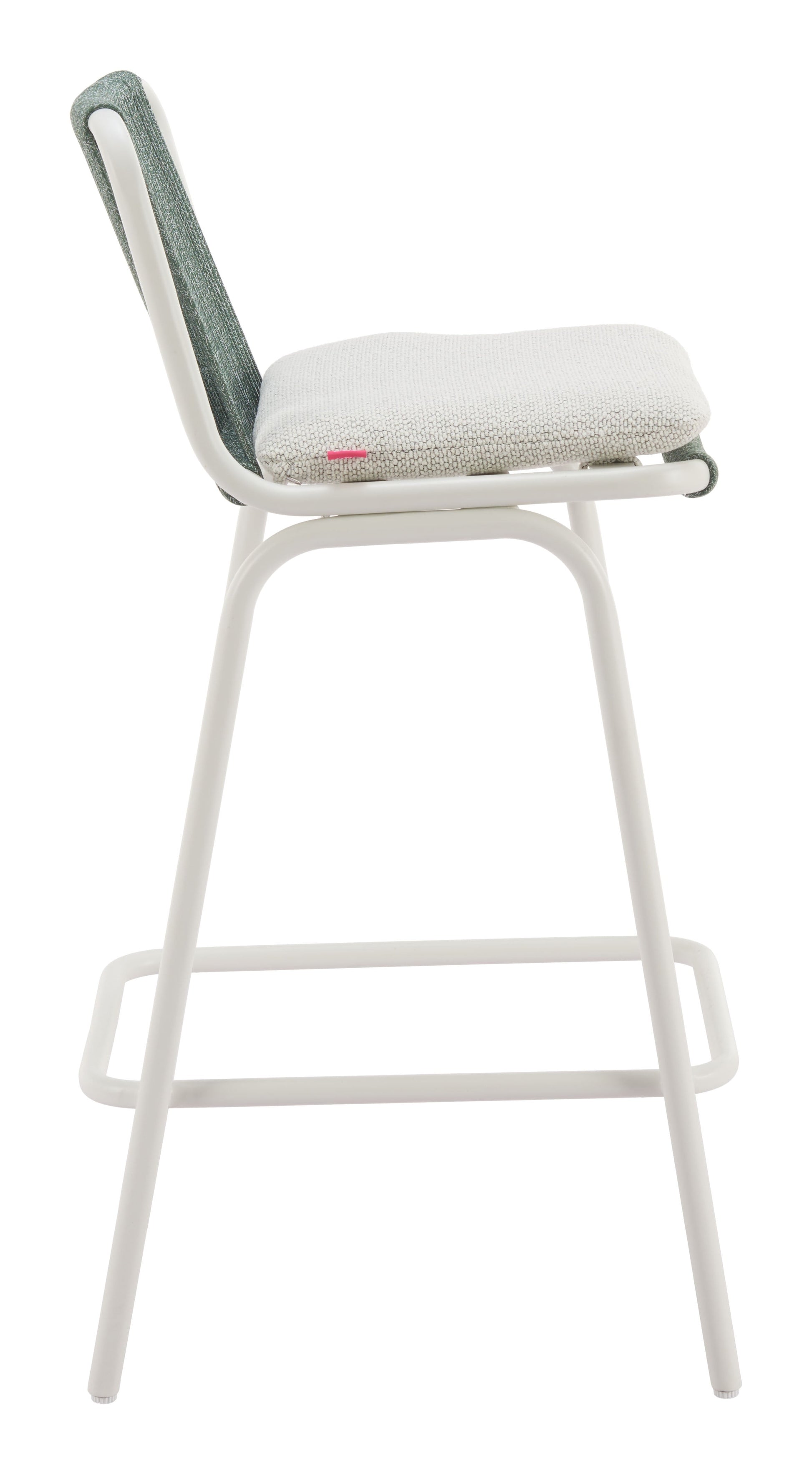 Luft White & Green Outdoor Barstool (Set of 2) - Ornate Home