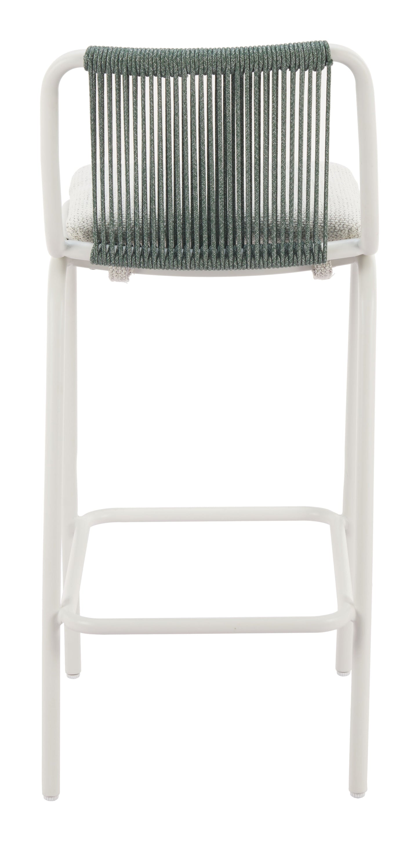 Luft White & Green Outdoor Barstool (Set of 2) - Ornate Home