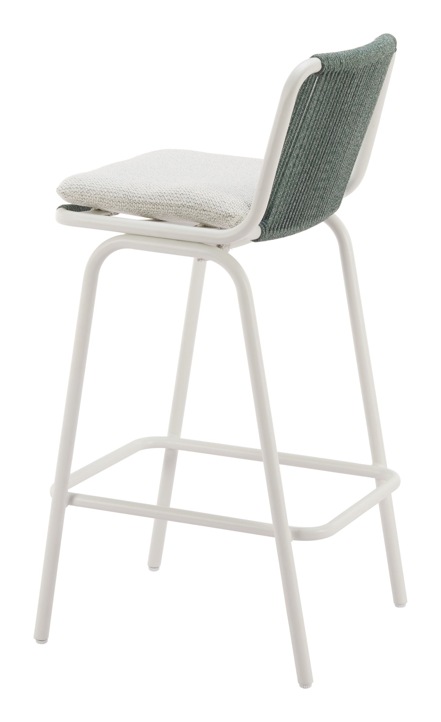 Luft White & Green Outdoor Barstool (Set of 2) - Ornate Home