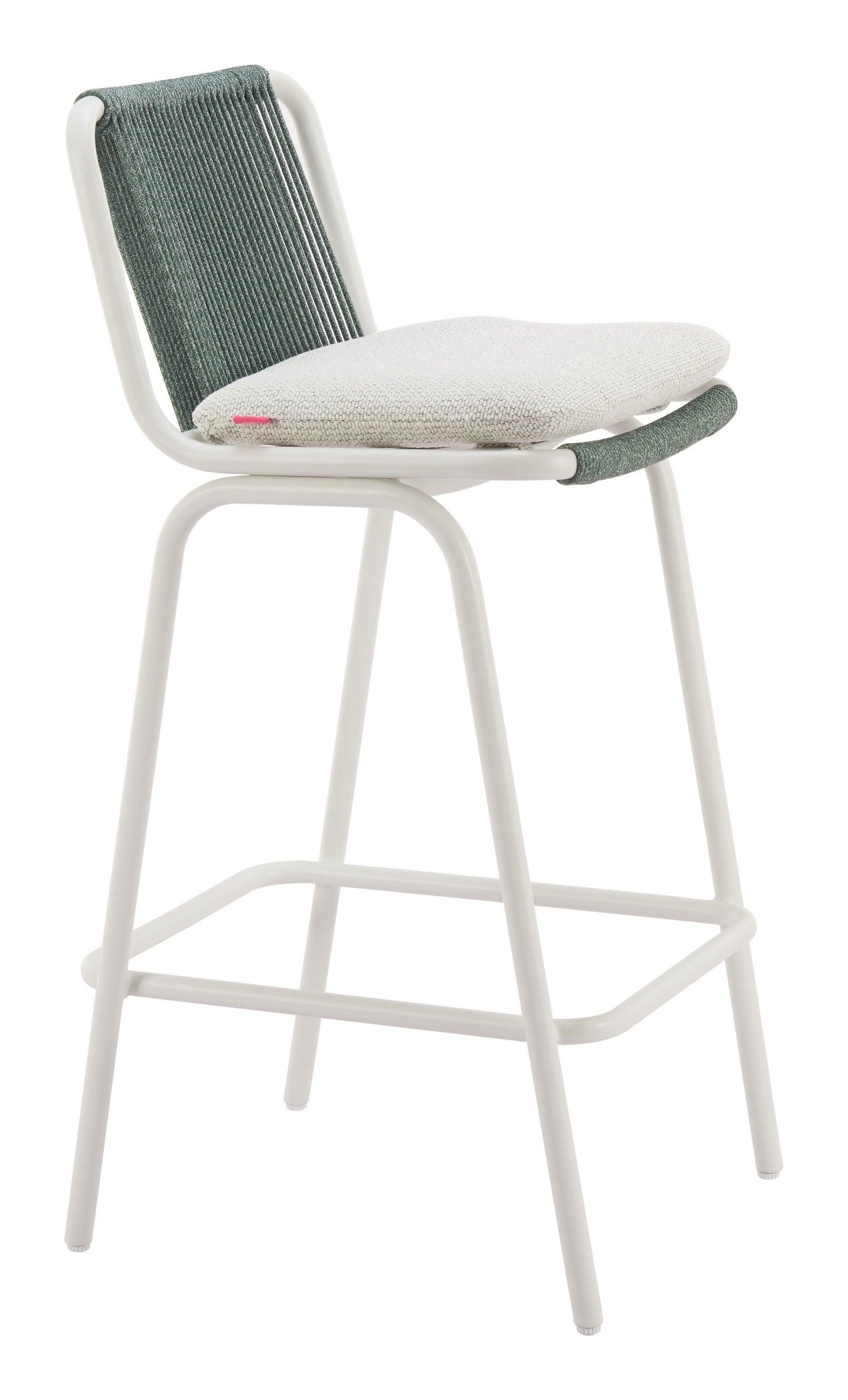 Luft White & Green Outdoor Barstool (Set of 2) - Ornate Home