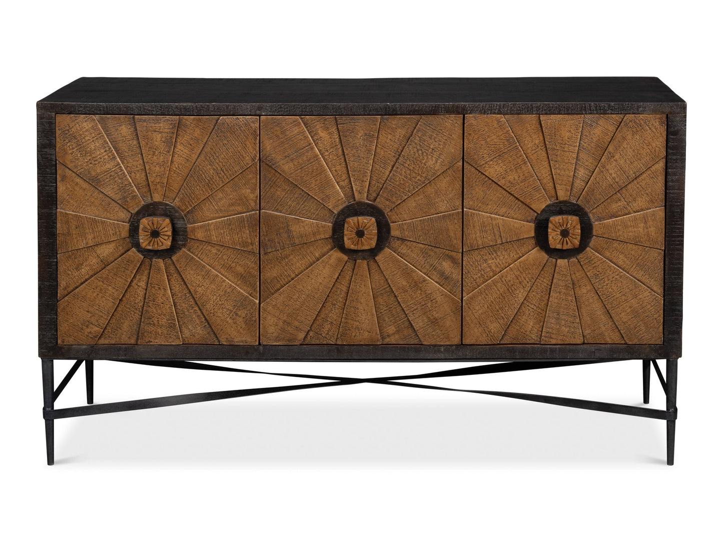 Luke Brown Three Door Sideboard - Ornate Home