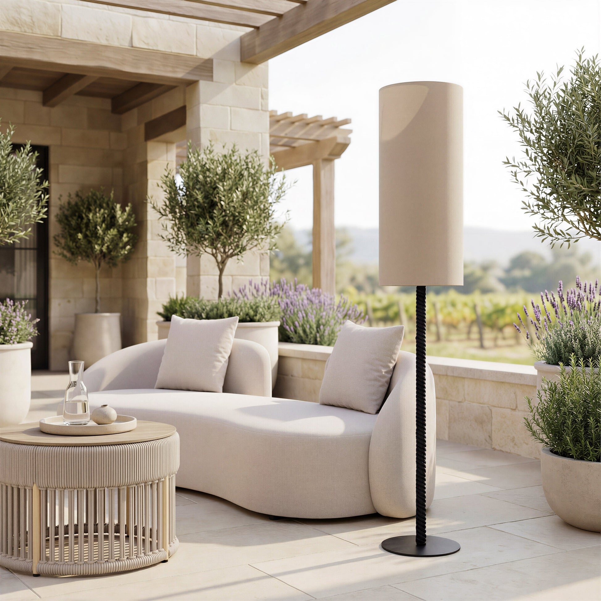 Lumaris Black Solar Floor Lamp - Ornate Home