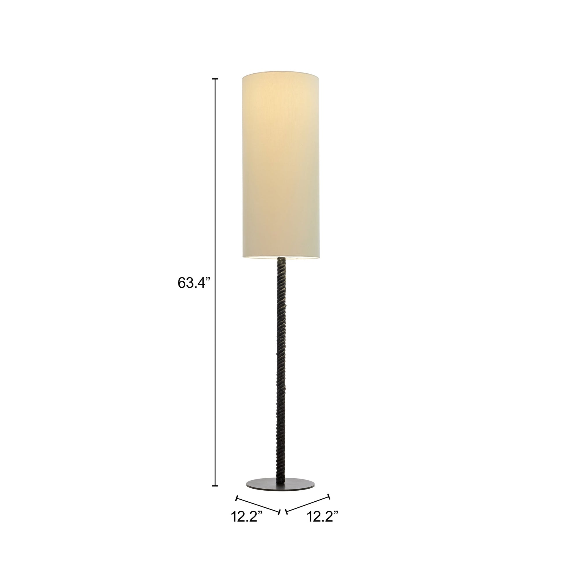 Lumaris Black Solar Floor Lamp - Ornate Home