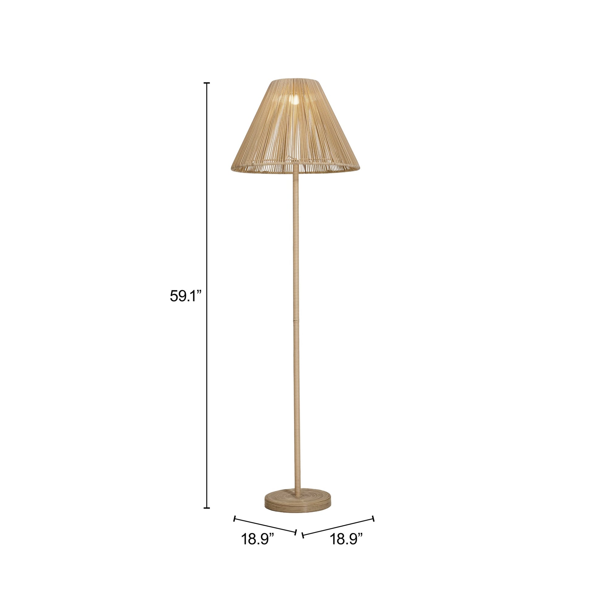 Lumika Beige Solar Floor Lamp - Ornate Home
