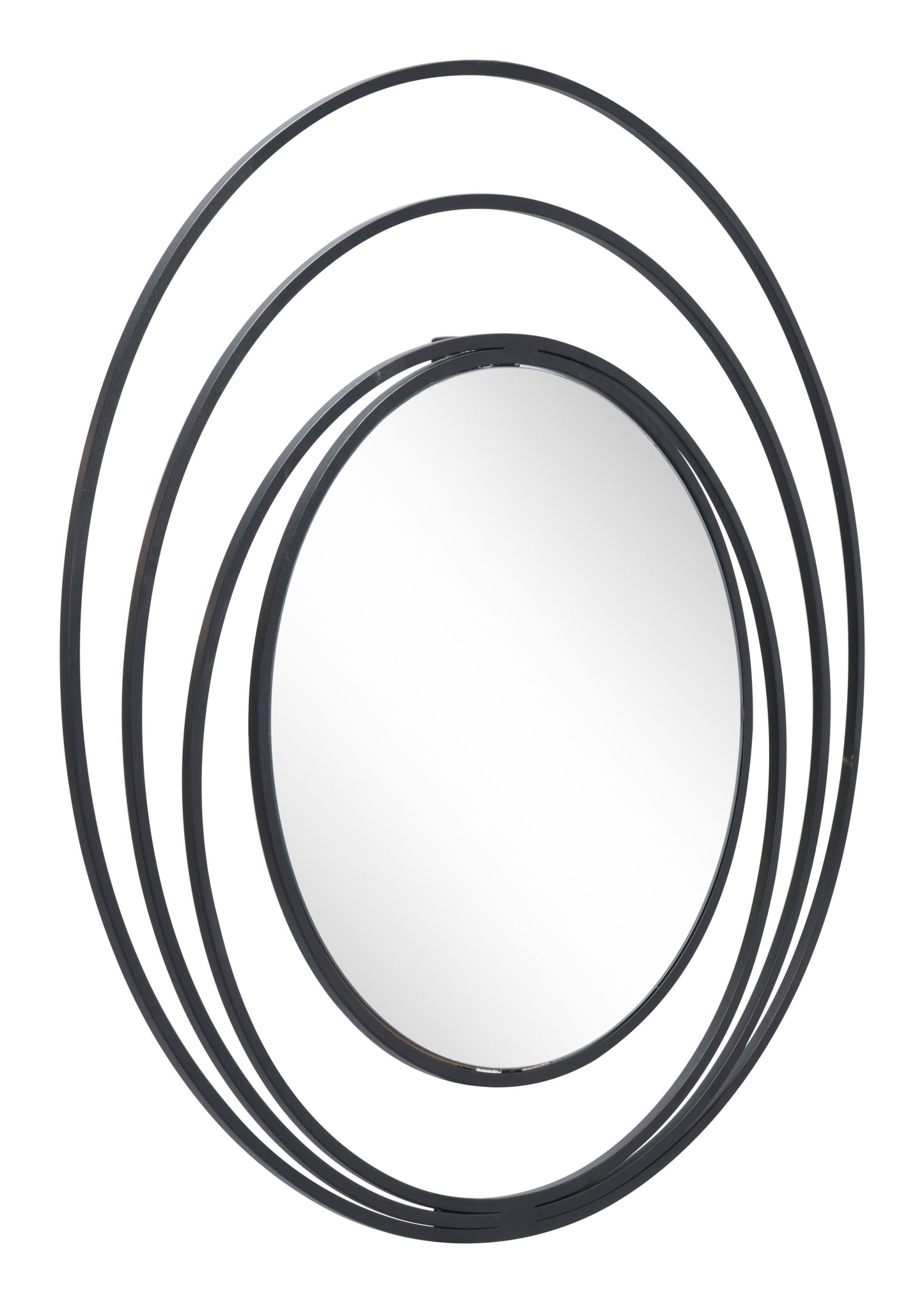 Luna Black Round Mirror - Ornate Home