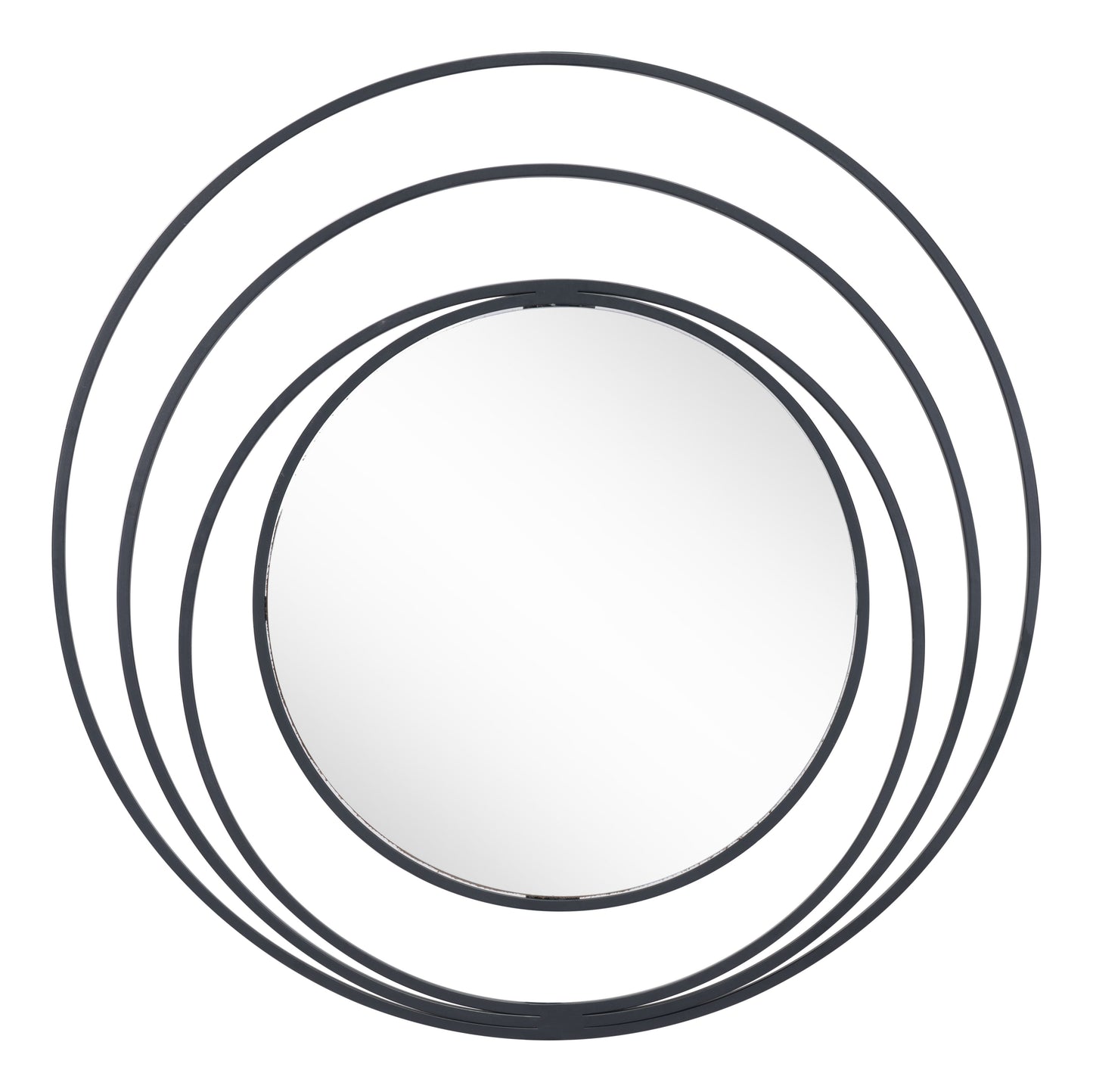 Luna Black Round Mirror - Ornate Home