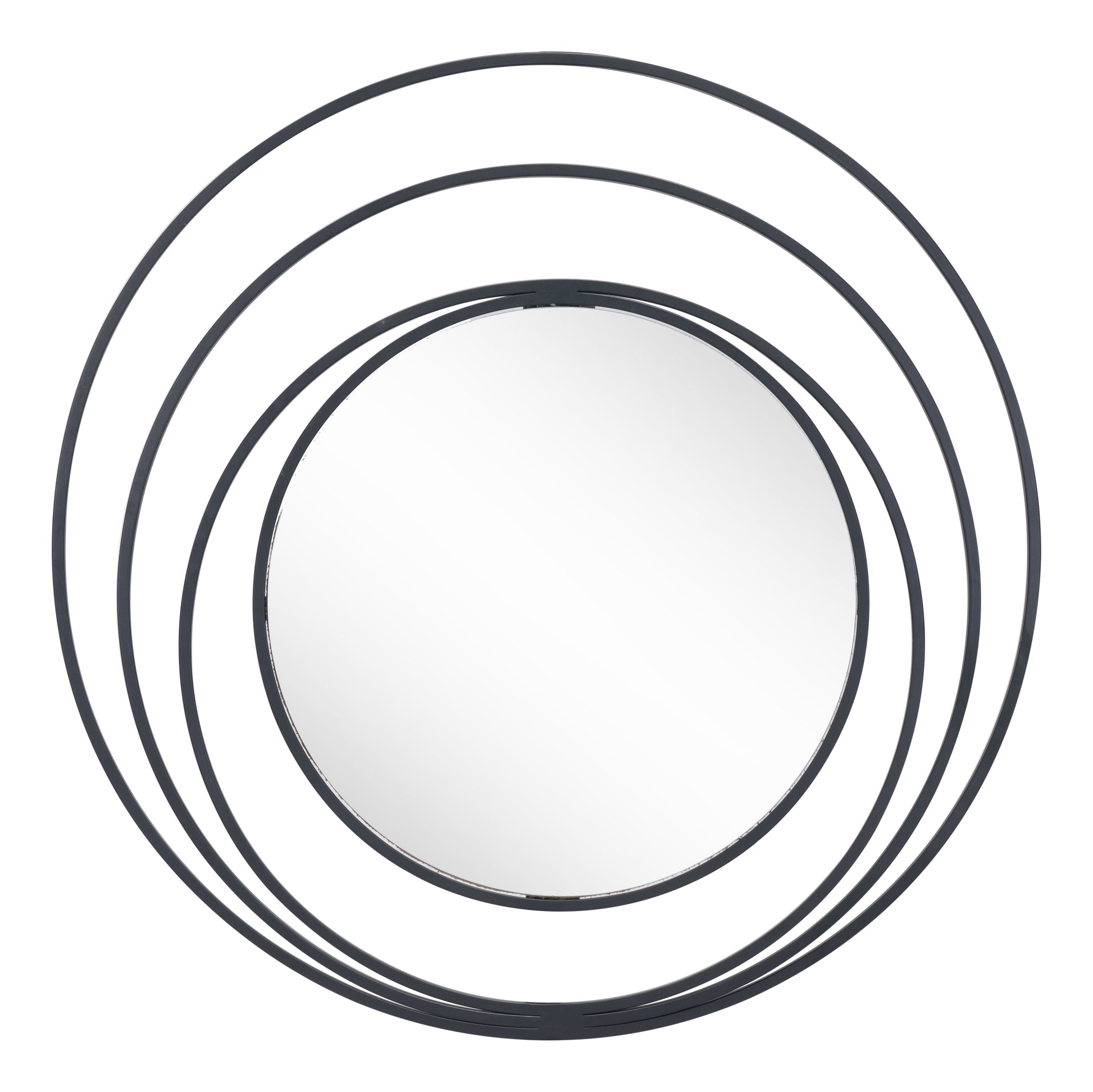 Luna Black Round Mirror - Ornate Home