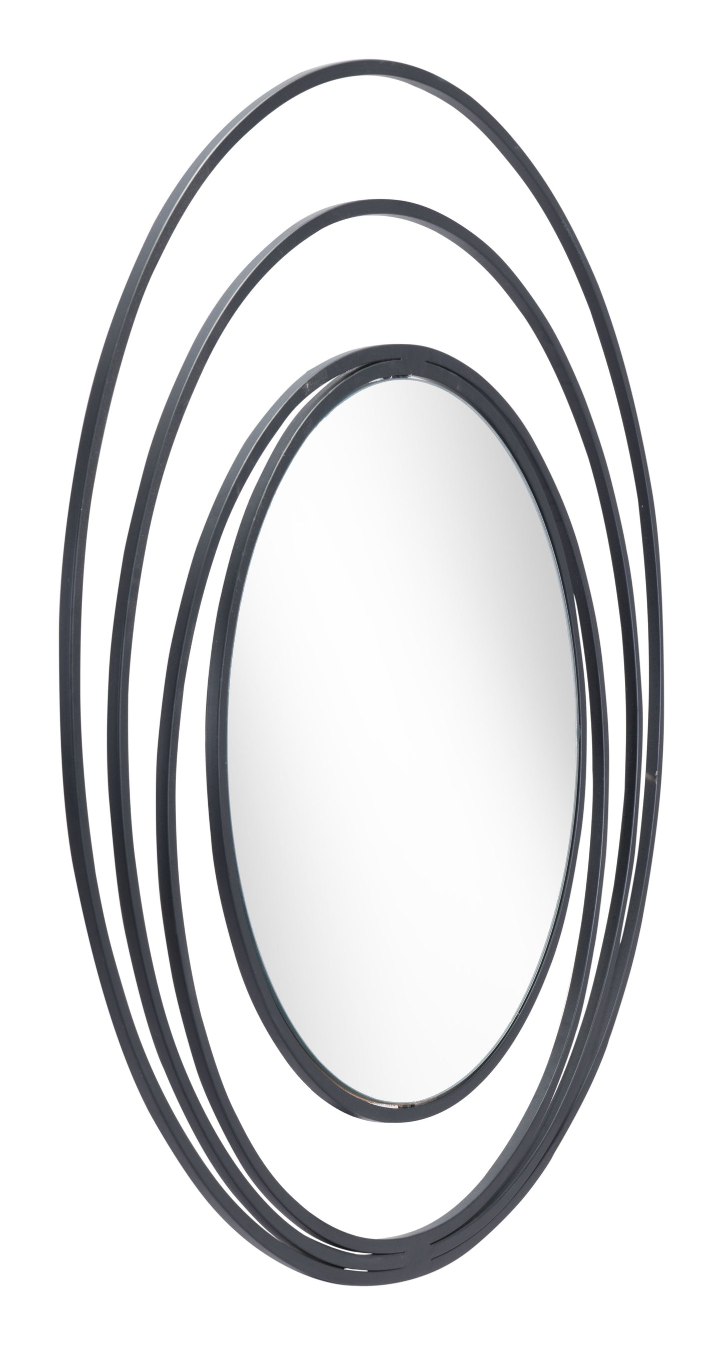 Luna Black Round Mirror - Ornate Home