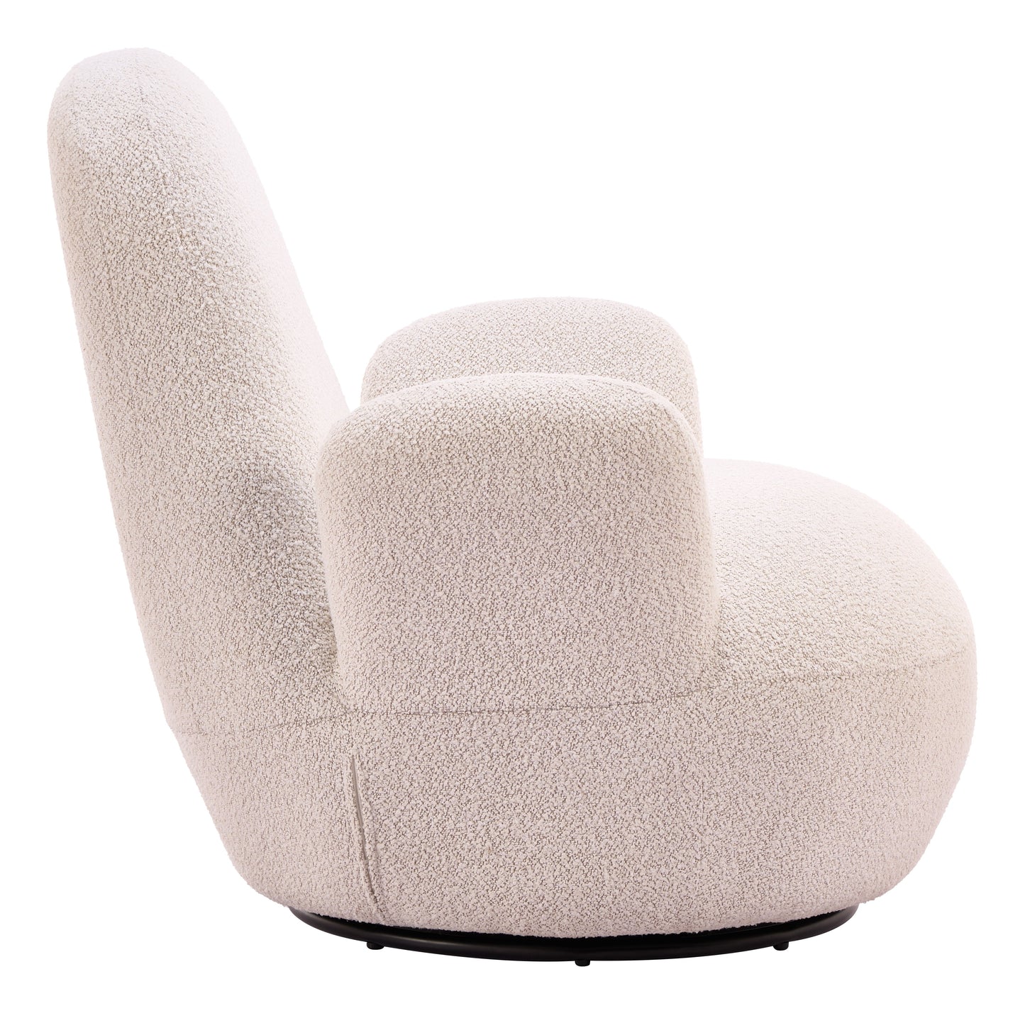 Lunet Ivory Swivel Chair - Ornate Home