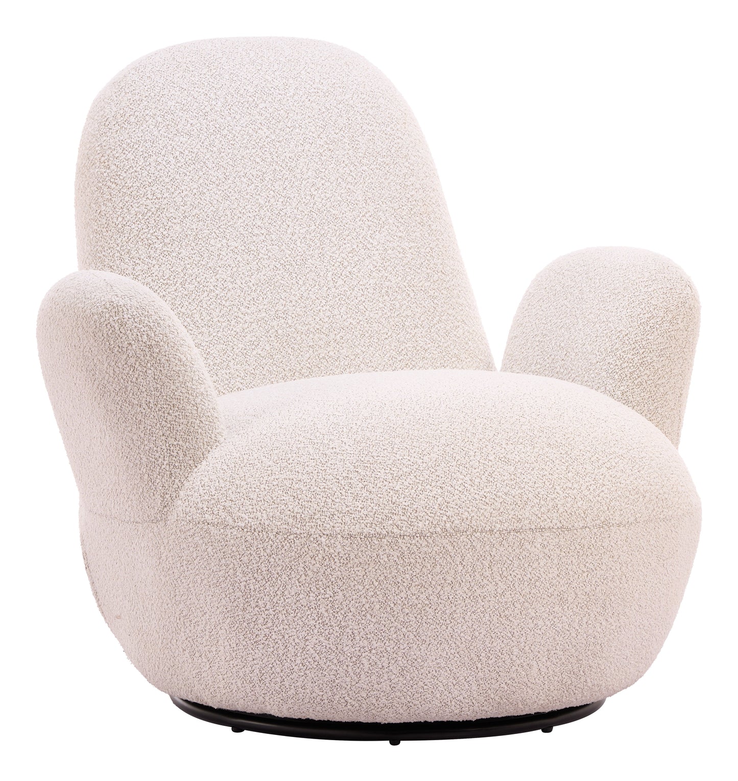 Lunet Ivory Swivel Chair - Ornate Home