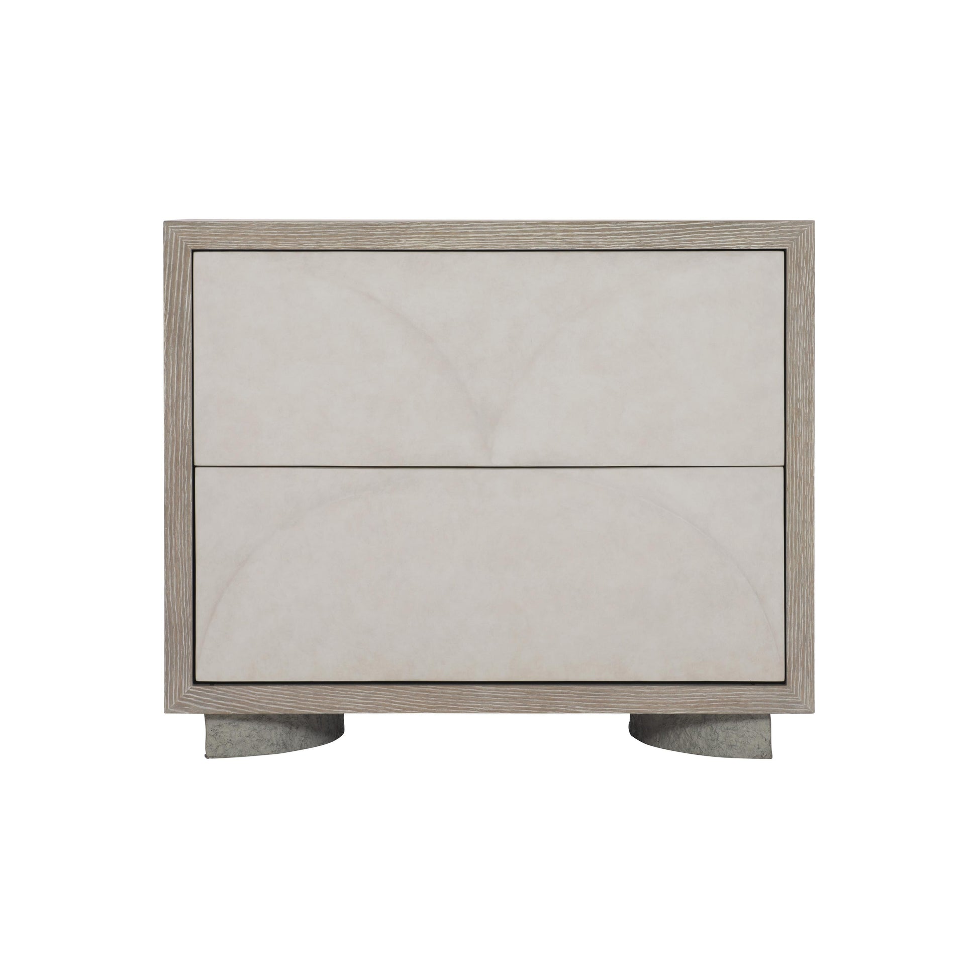 Lunula Sand Grey/Vellum/Flaxen Nightstand - Ornate Home