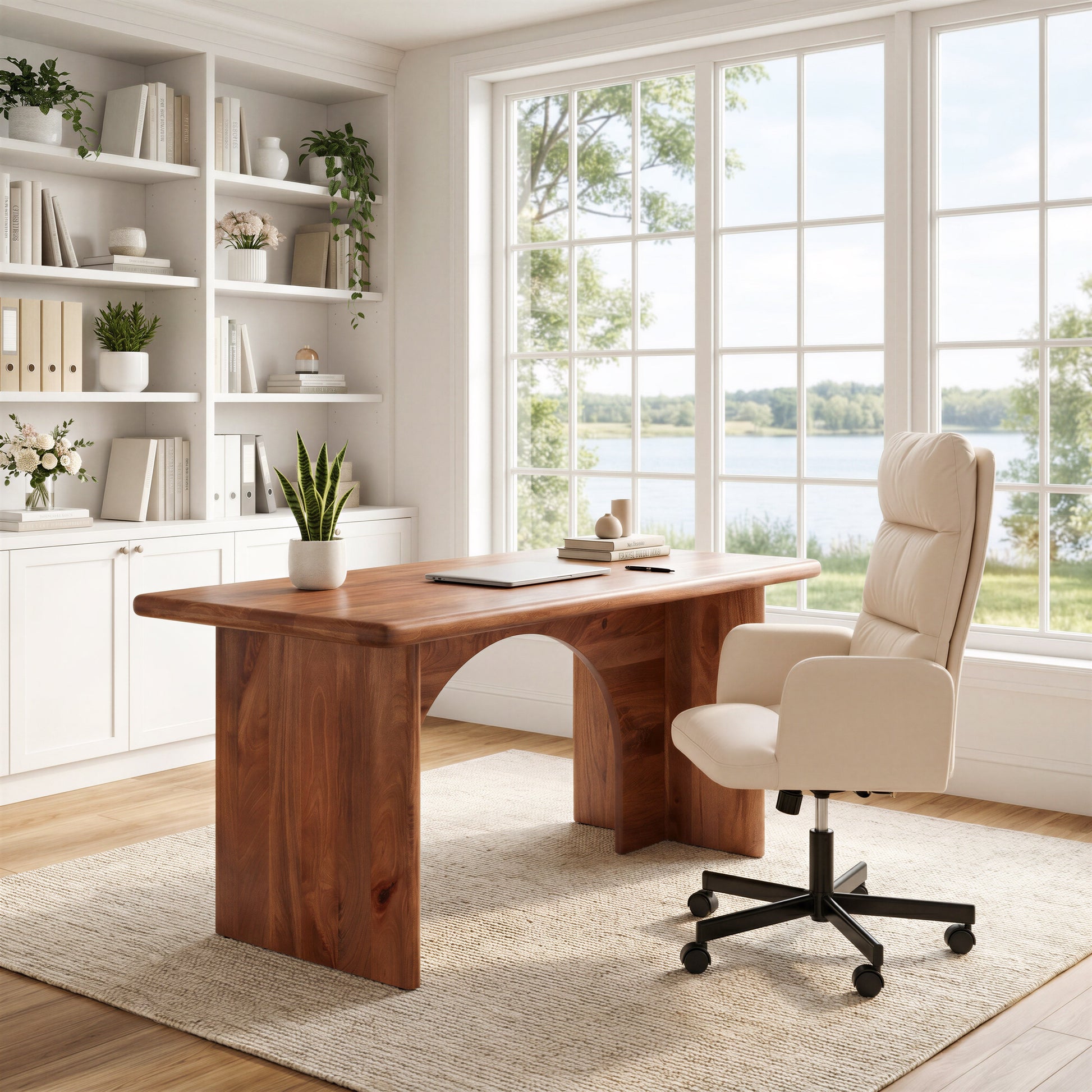 Luthien Walnut Desk - Ornate Home