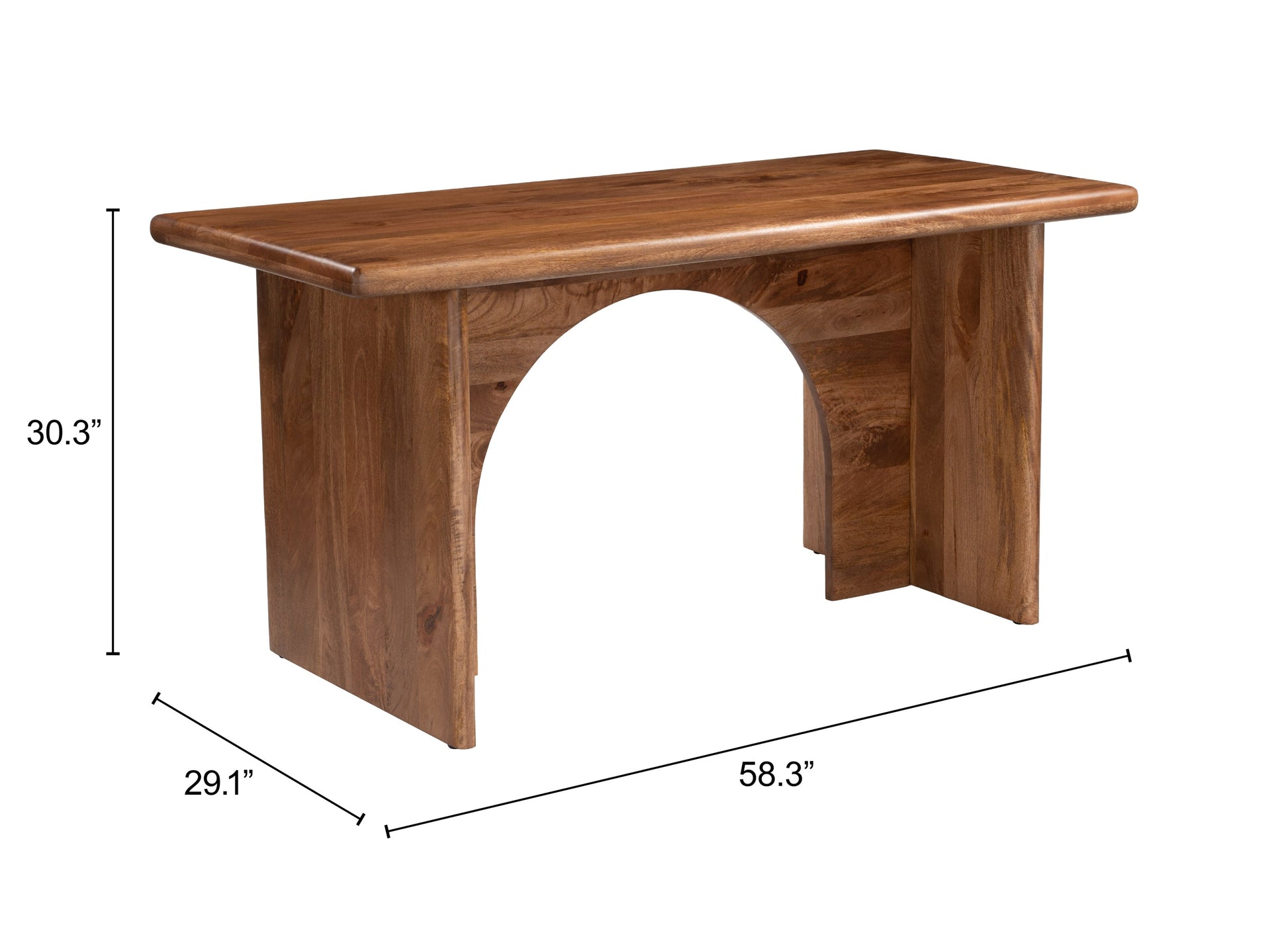 Luthien Walnut Desk - Ornate Home