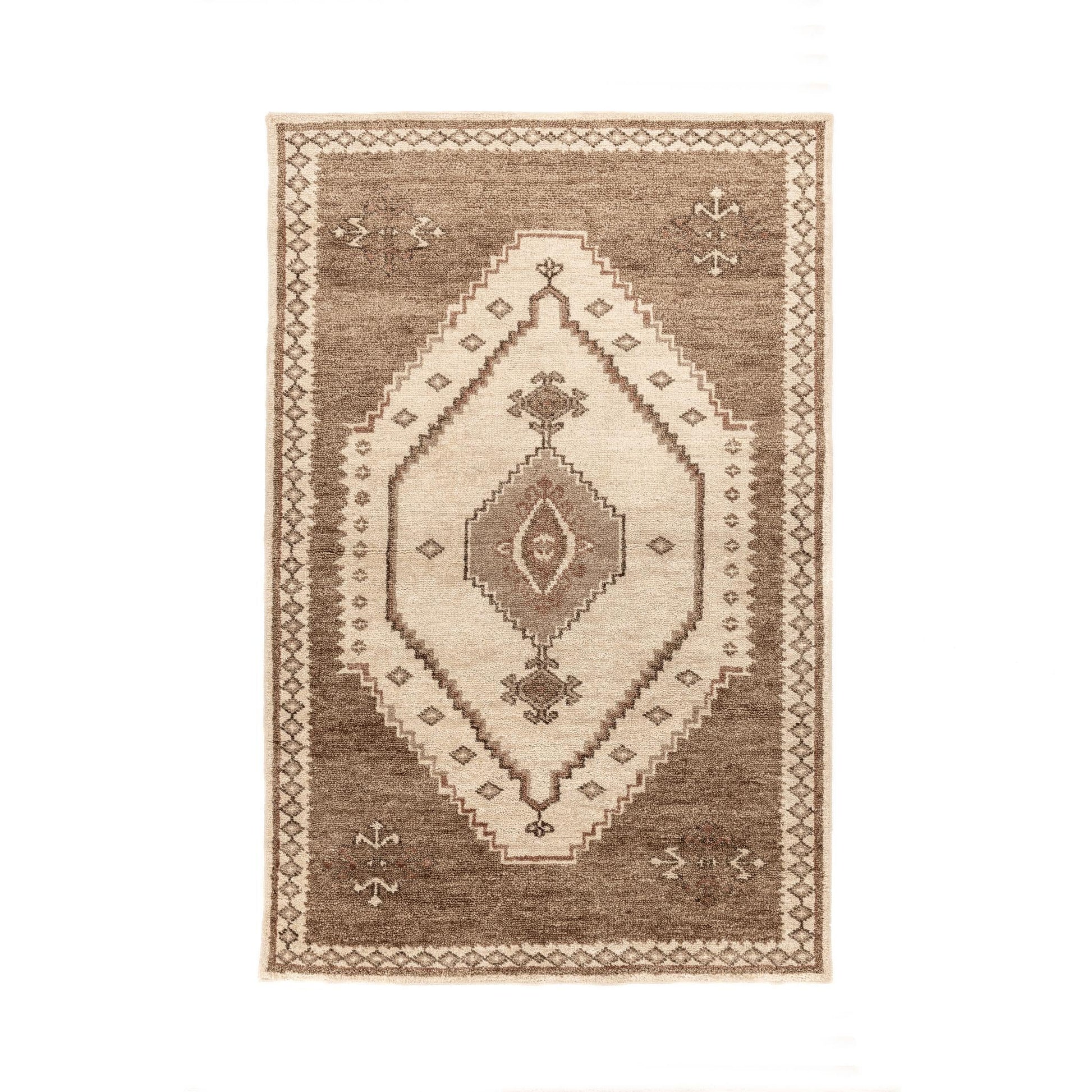 Luxor Brown Hand Knotted Rug - Ornate Home
