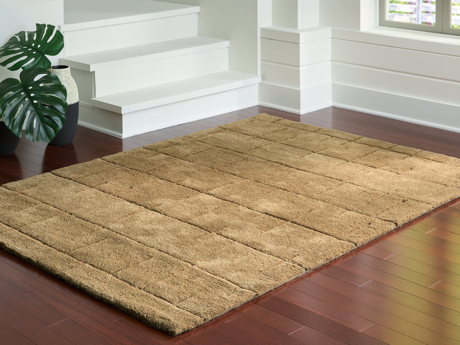 Luzmont Golden Brown Medium Rug- Viva Furn