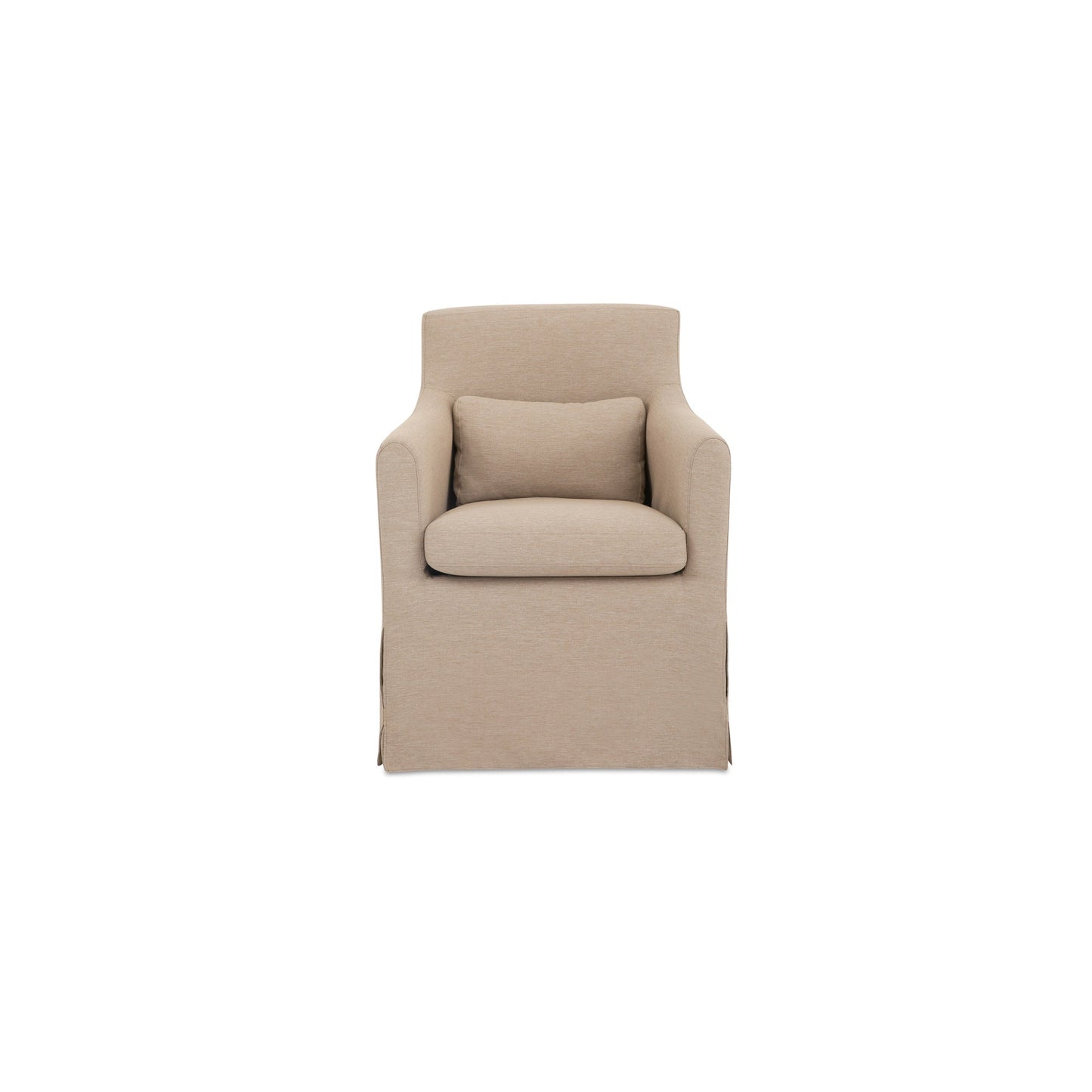 Lydia Light Brown Outdoor Slipcover Dining Chair - Ornate Home
