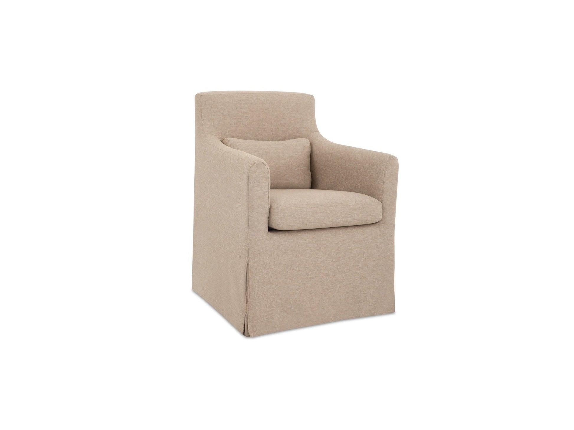 Lydia Light Brown Outdoor Slipcover Dining Chair - Ornate Home