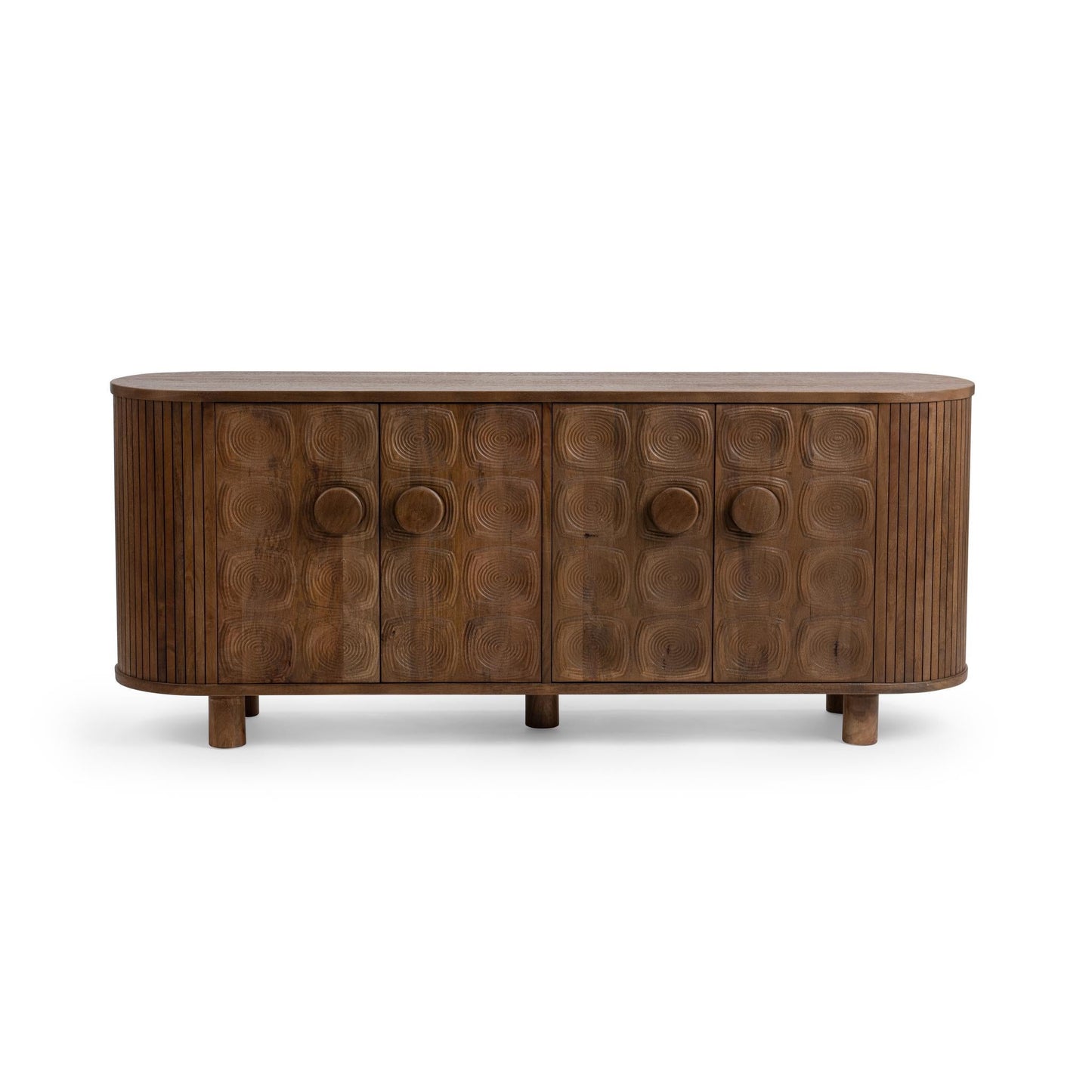Lyle Artisan Brown 4 Door Cabinet - Ornate Home