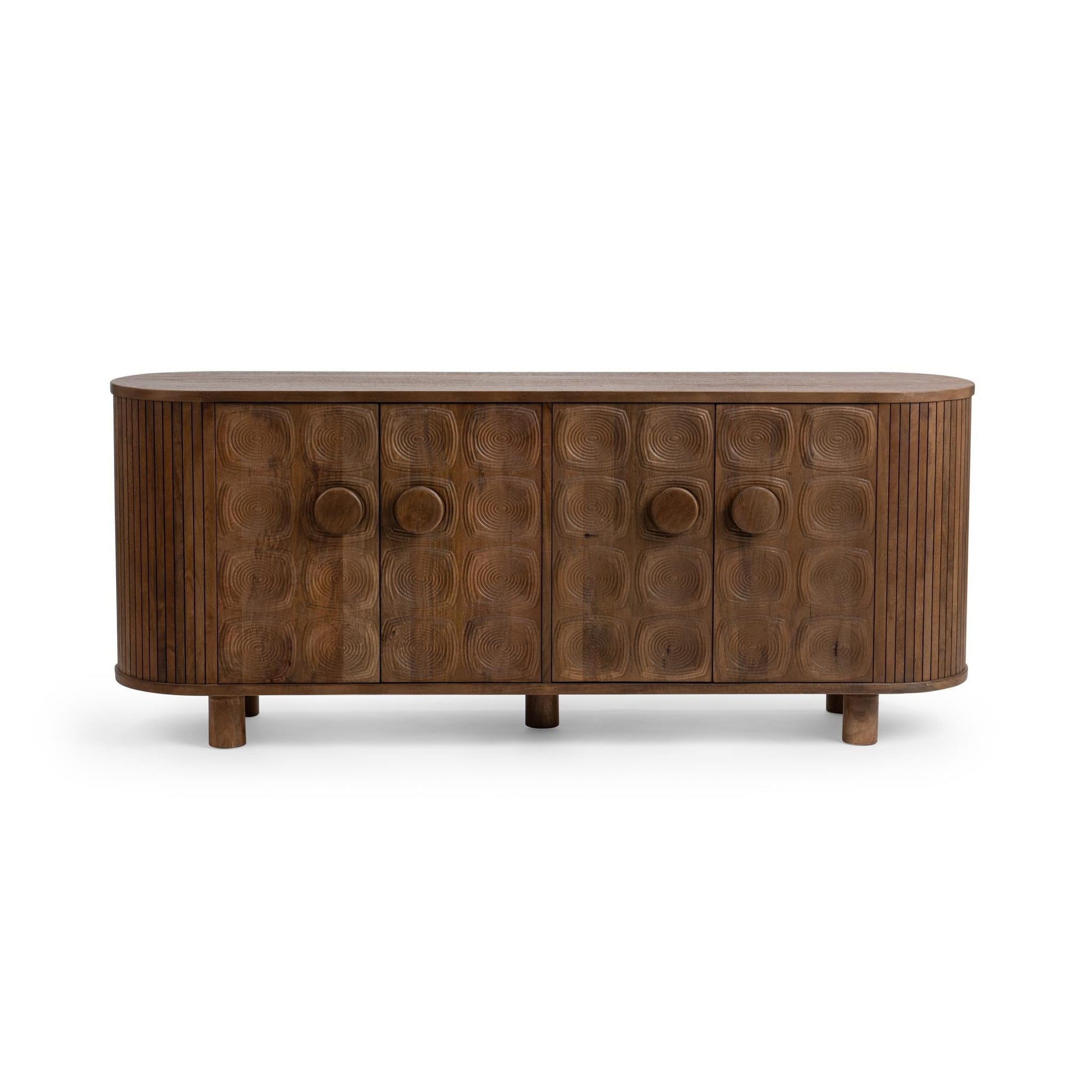 Lyle Artisan Brown 4 Door Cabinet - Ornate Home