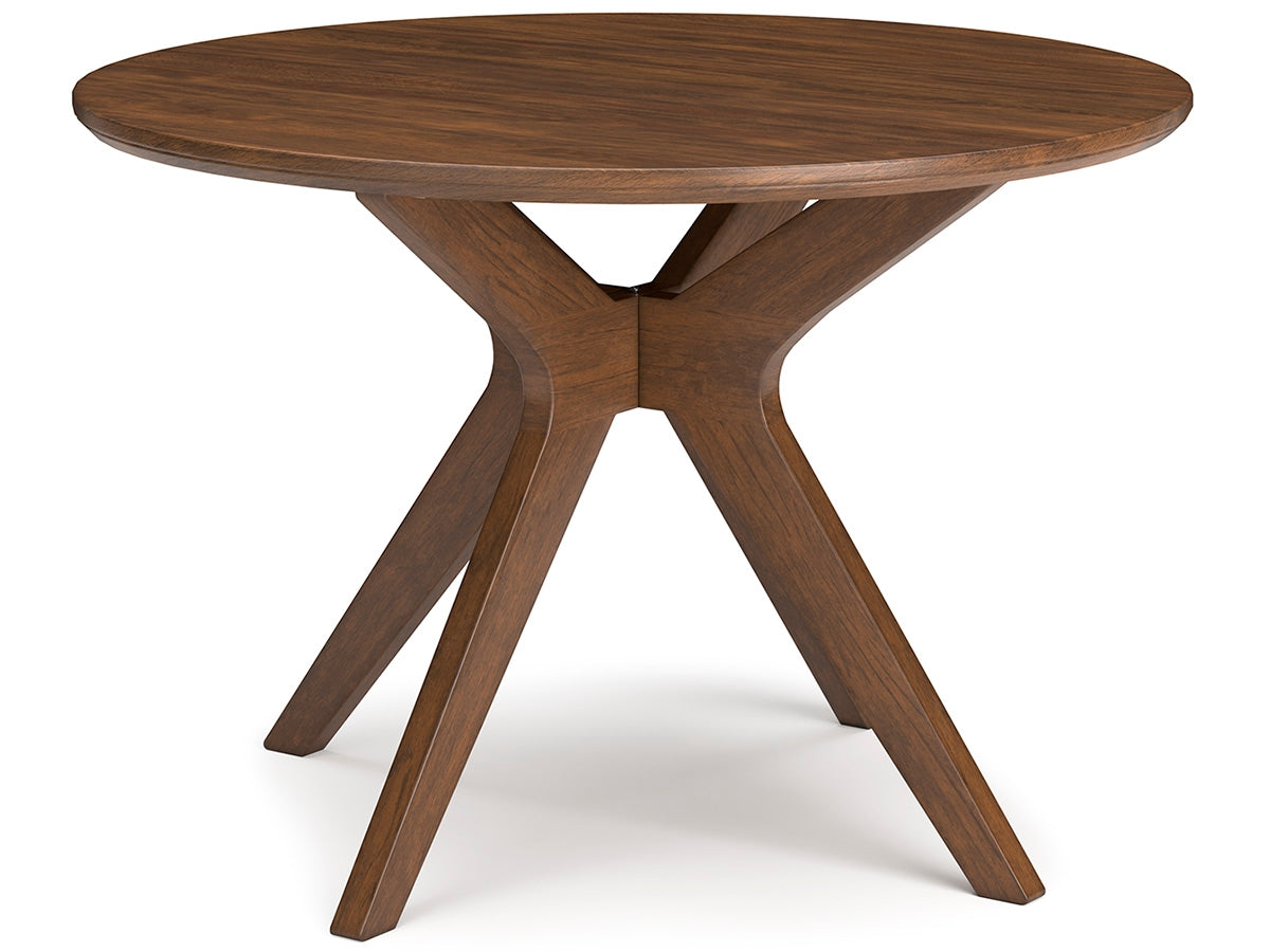 Lyncott Brown Dining Table w/4 Chairs- Viva Furn