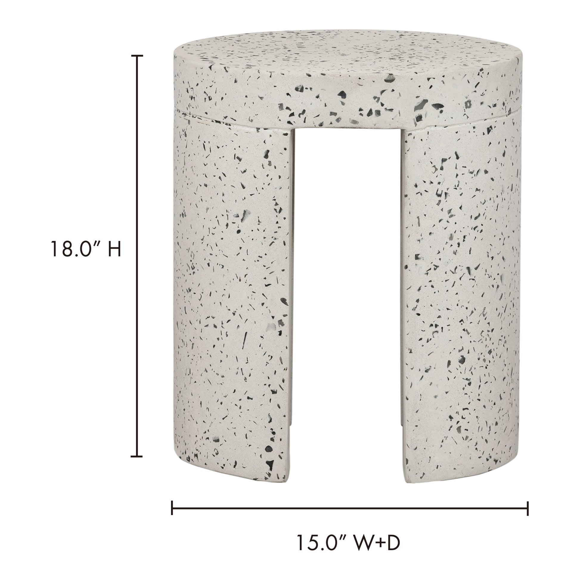 Lyon Light Grey Outdoor Stool - Ornate Home