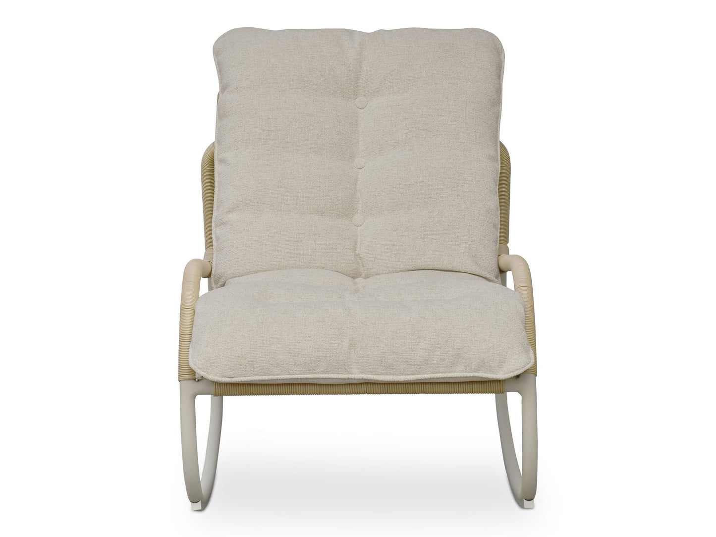 Lyra Beige Outdoor Rocking Chair - Ornate Home