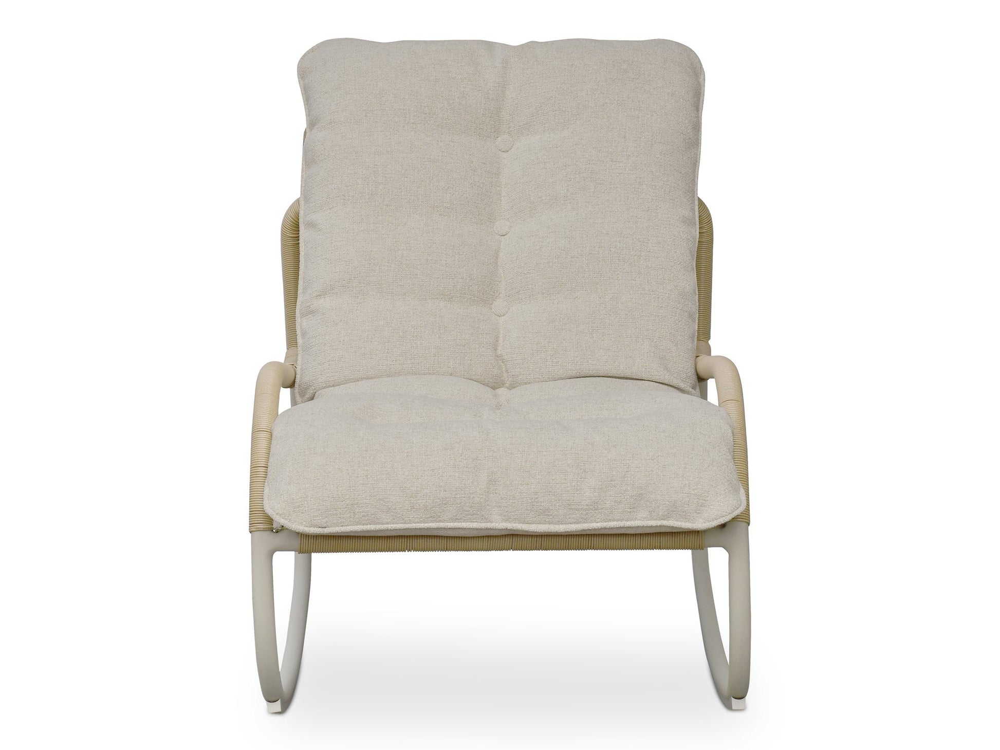 Lyra Beige Outdoor Rocking Chair - Ornate Home