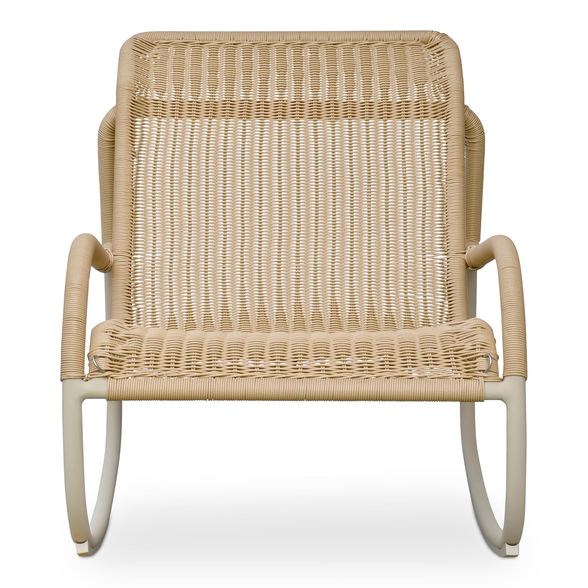 Lyra Beige Outdoor Rocking Chair - Ornate Home