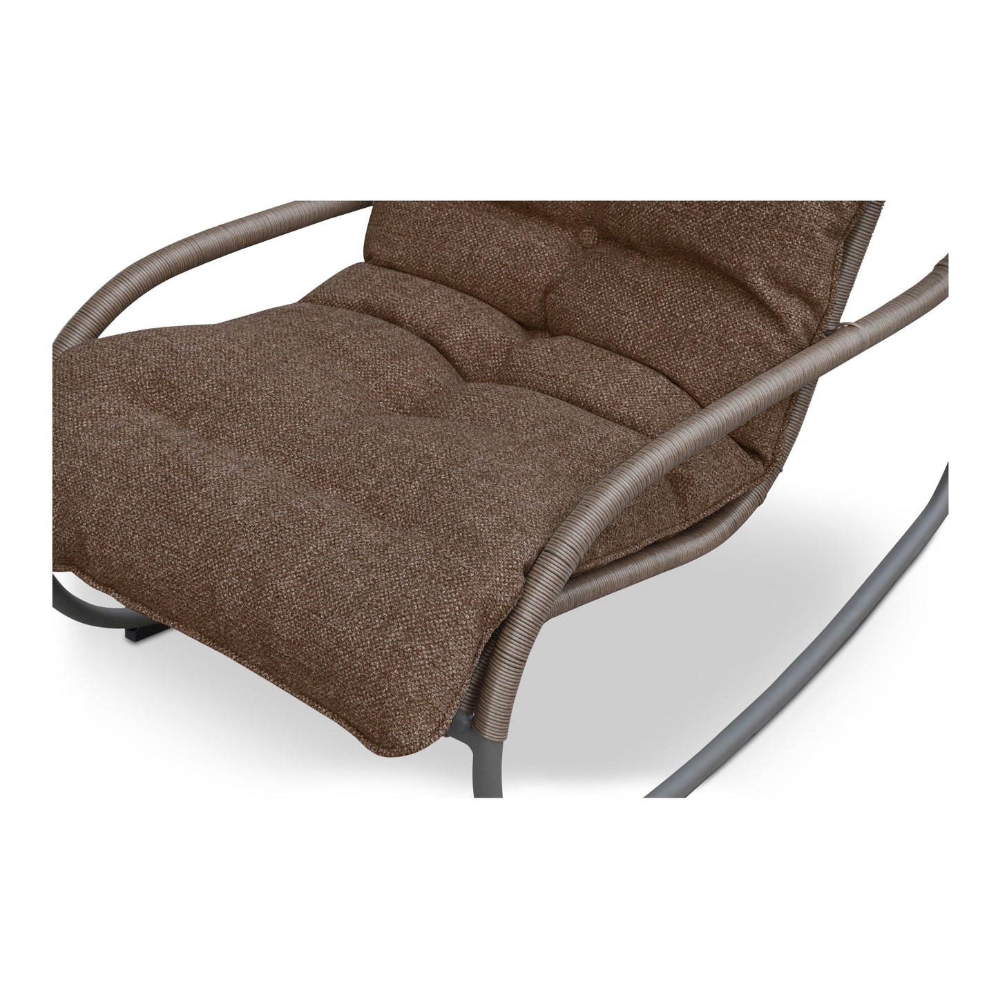 Lyra Brown Outdoor Rocking Chair - Ornate Home