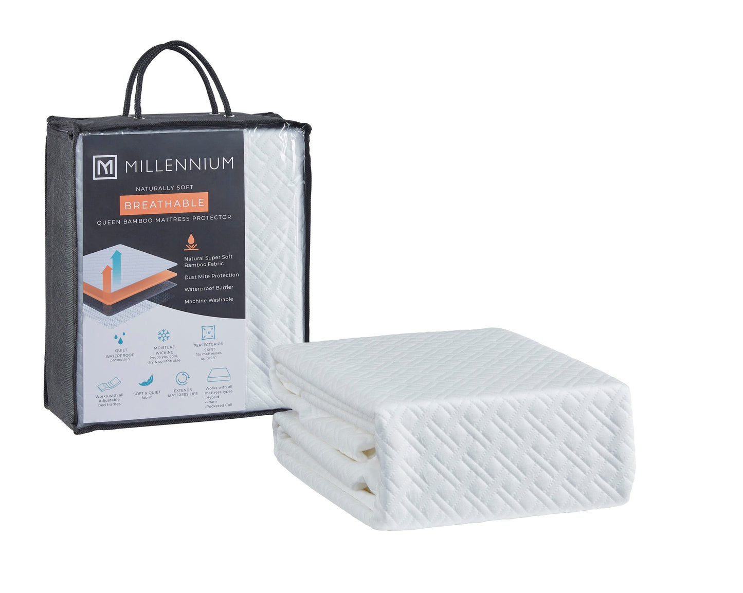 Basic Super-Soft Breathable Bamboo King Mattress Protector