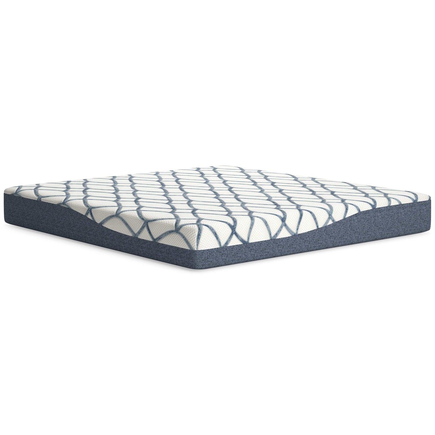 Chime Elite 2.0 White/Blue Memory Foam 10 Inch Mattress / Firm