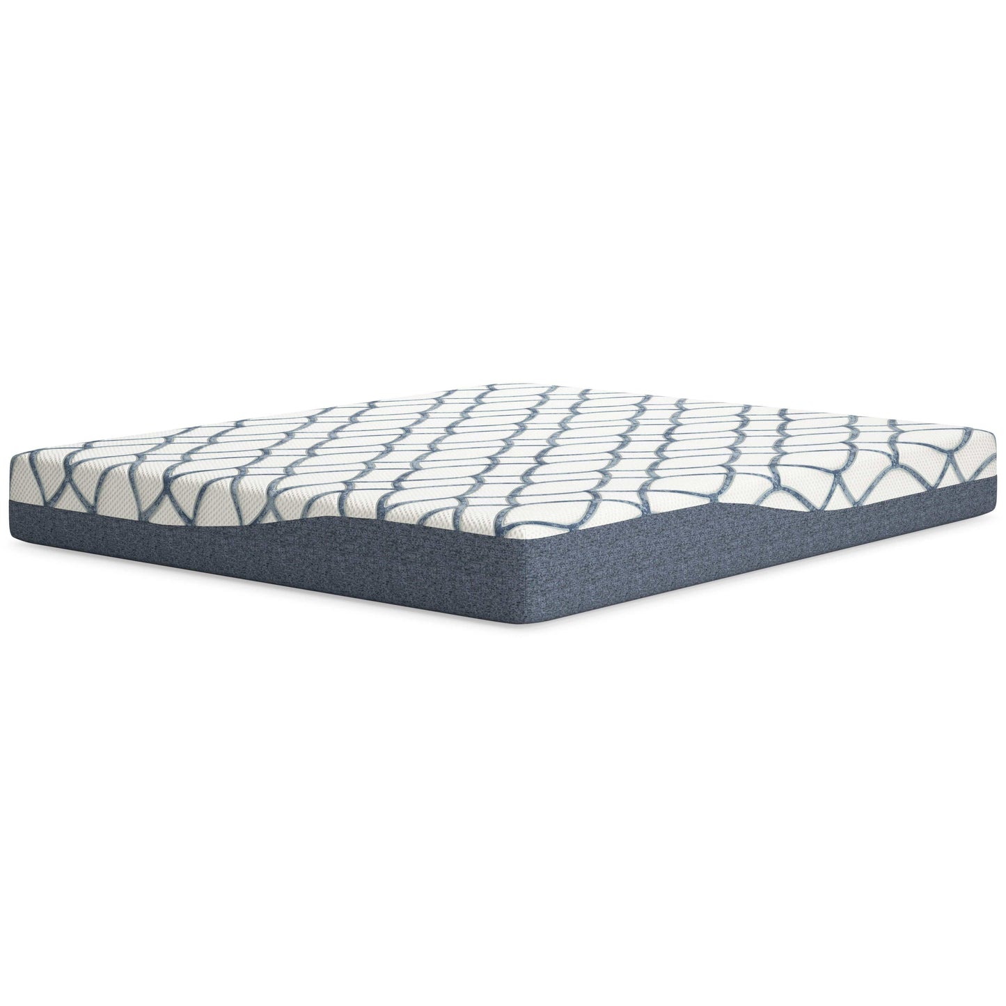 Chime Elite 2.0 White/Blue Memory Foam 10 Inch Mattress / Firm