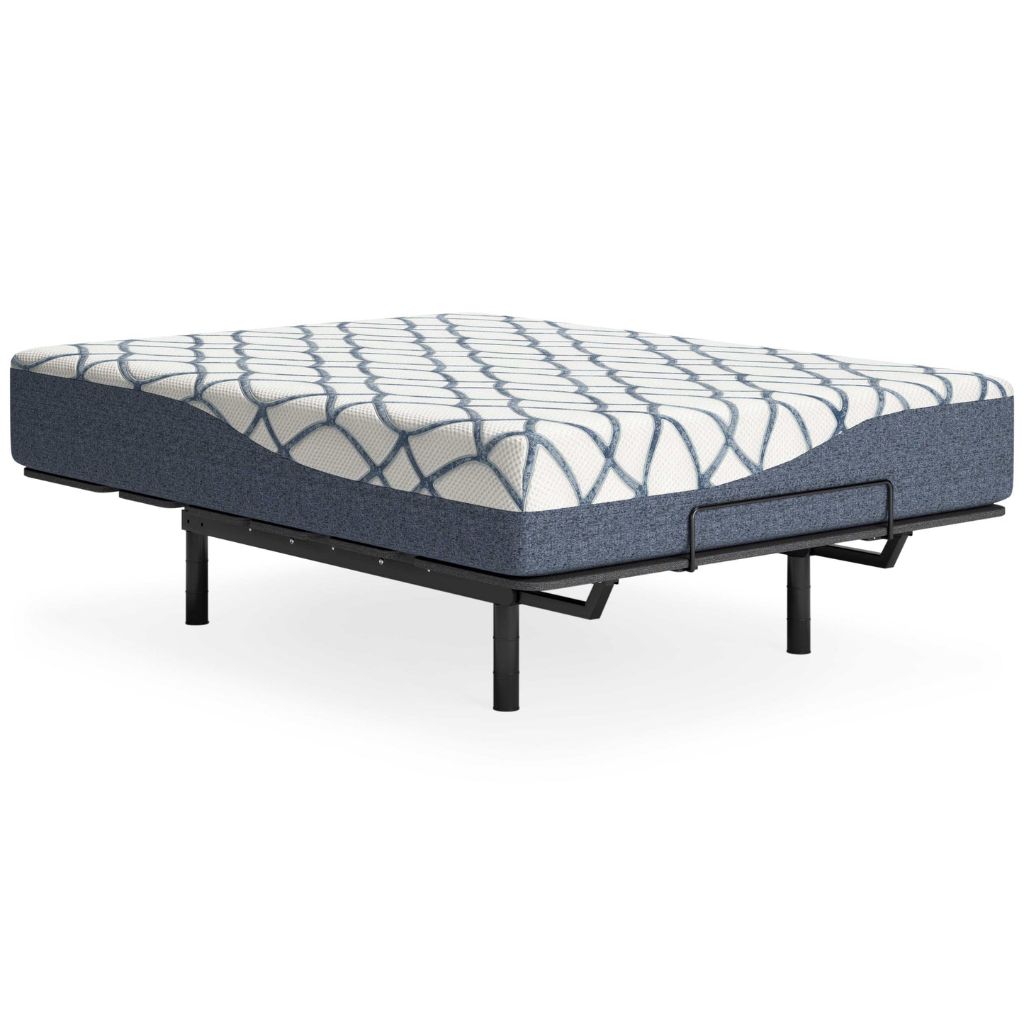 Chime Elite 2.0 White/Blue Memory Foam 12 Inch Mattress / Plush