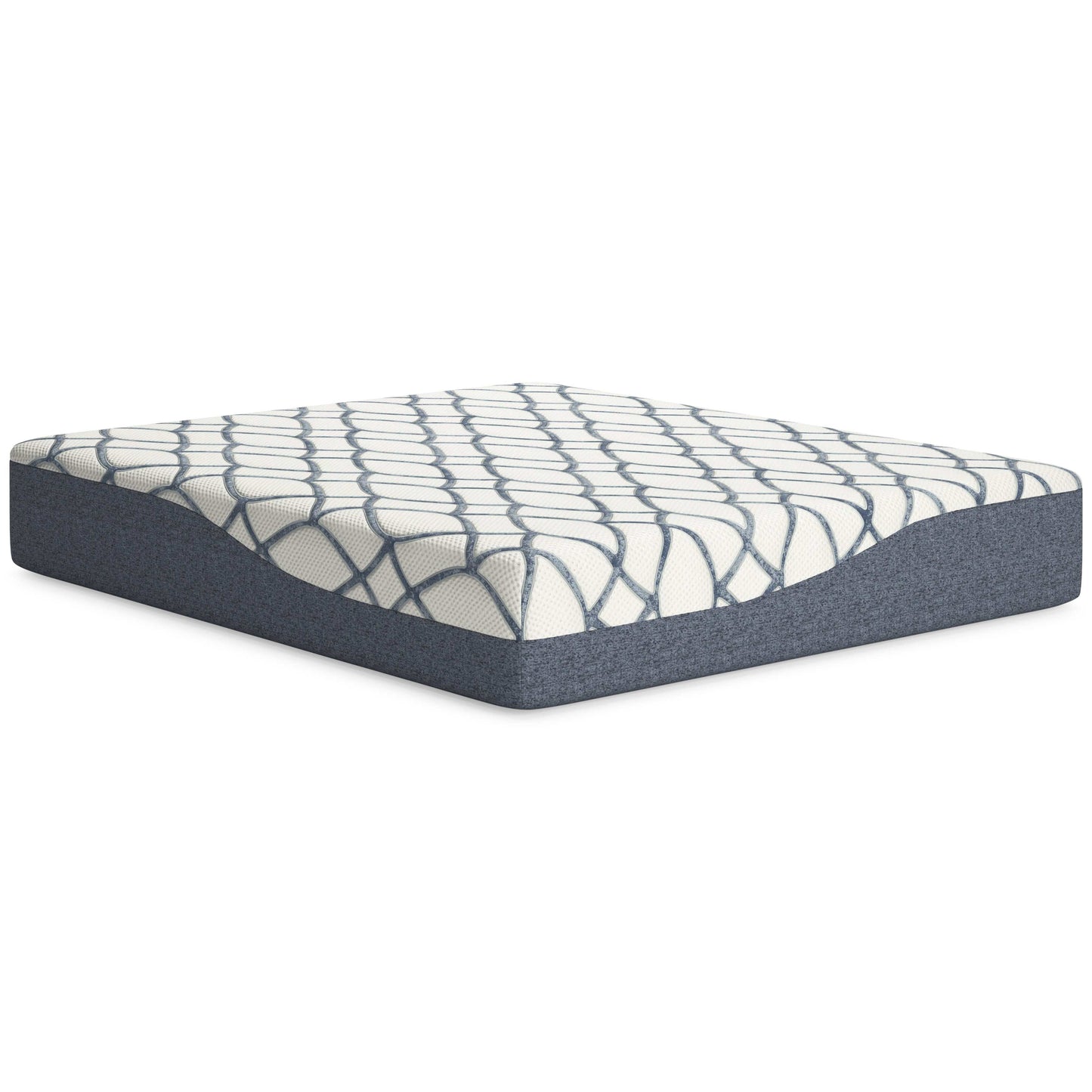 Chime Elite 2.0 White/Blue Memory Foam 14 Inch Mattress / Ultra Plush