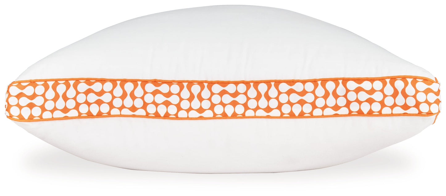 Zephyr 2.0 White/Orange 3-in-1 Pillow (6/Case)