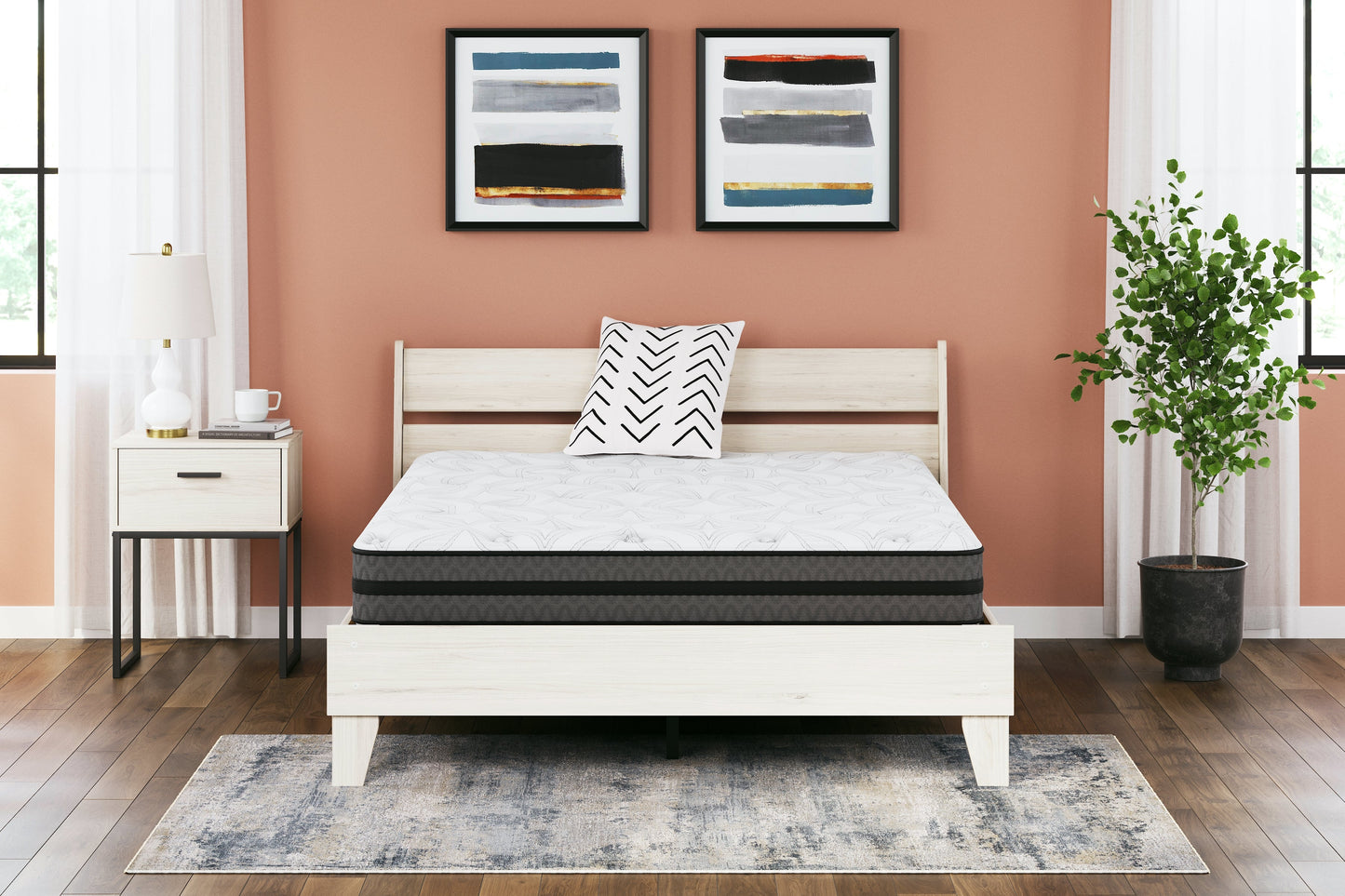 10 Inch Pocketed Hybrid White Twin Mattress