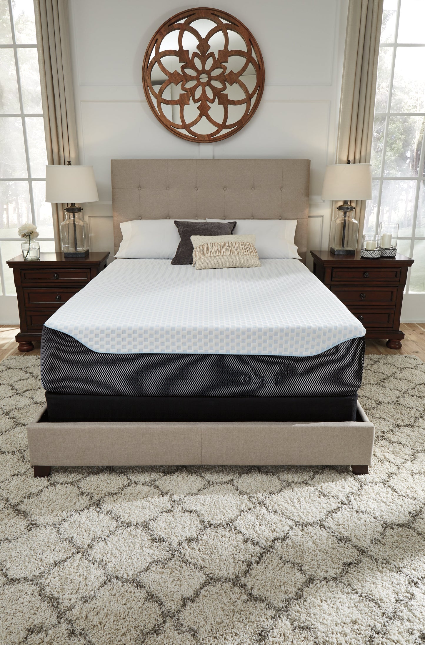 14 Inch Chime Elite White/Blue California King Mattress