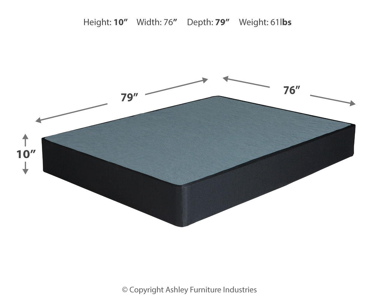 10 Inch Chime Memory Foam White King Mattress and Foundation